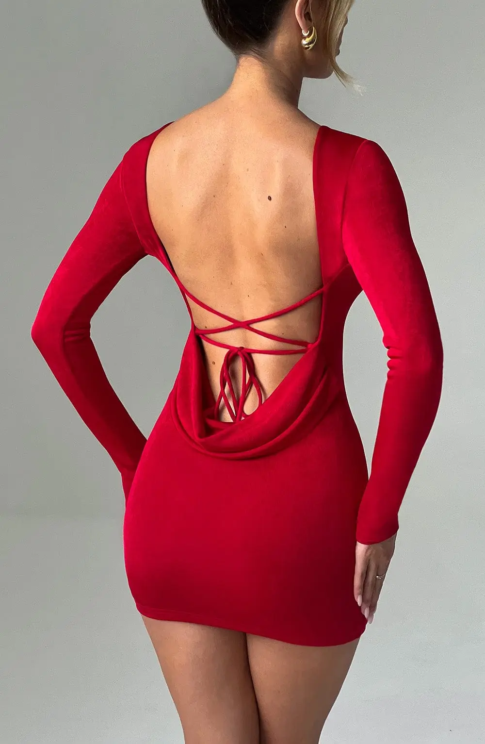 Una Mini Dress - Red - Image 6