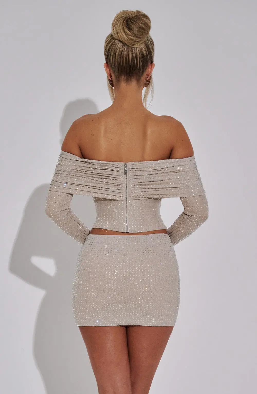 Tani Mini Skirt - Nude - Image 4