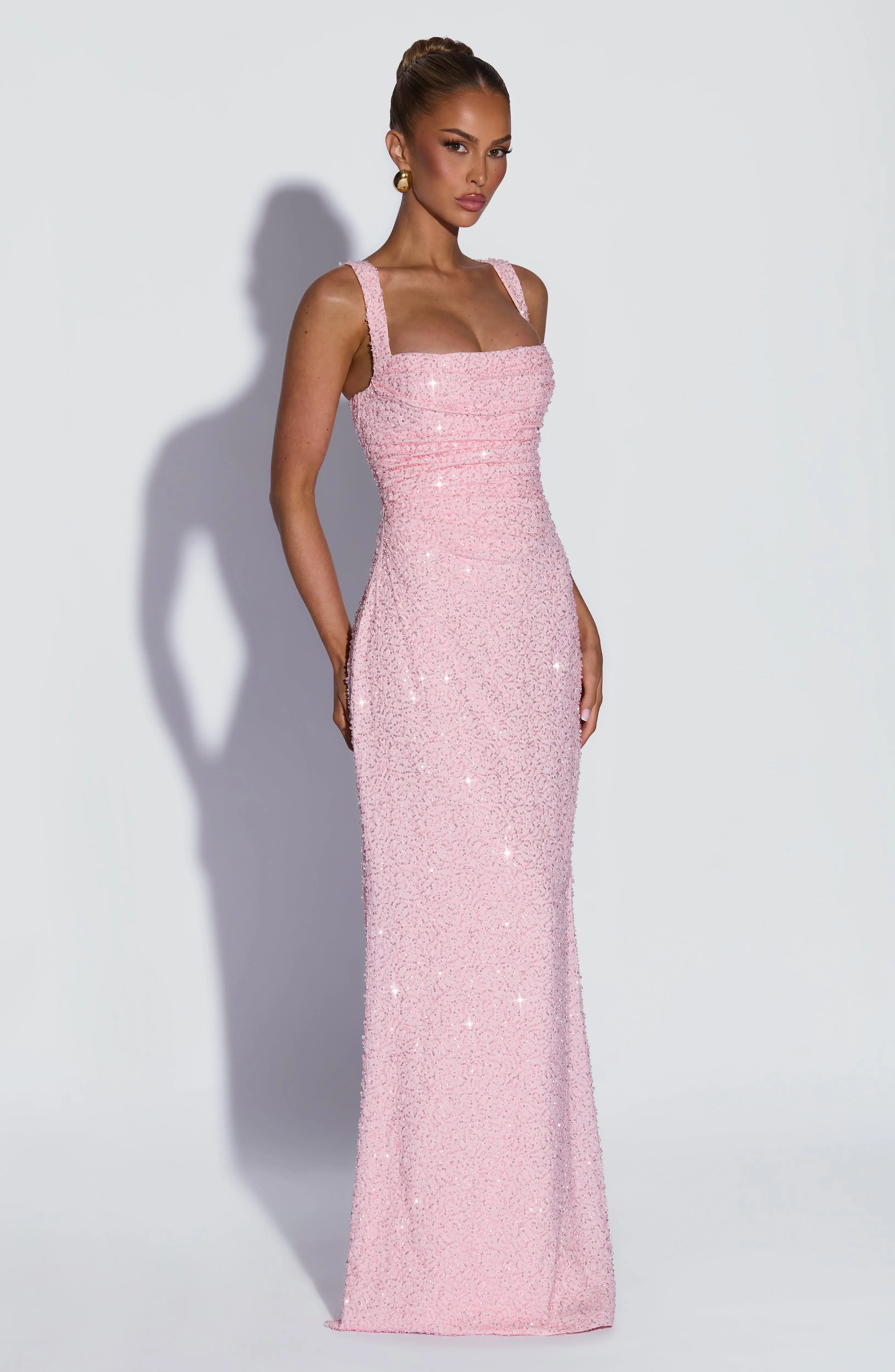 Calanthe Maxi Dress - Blush Sparkle - Image 4