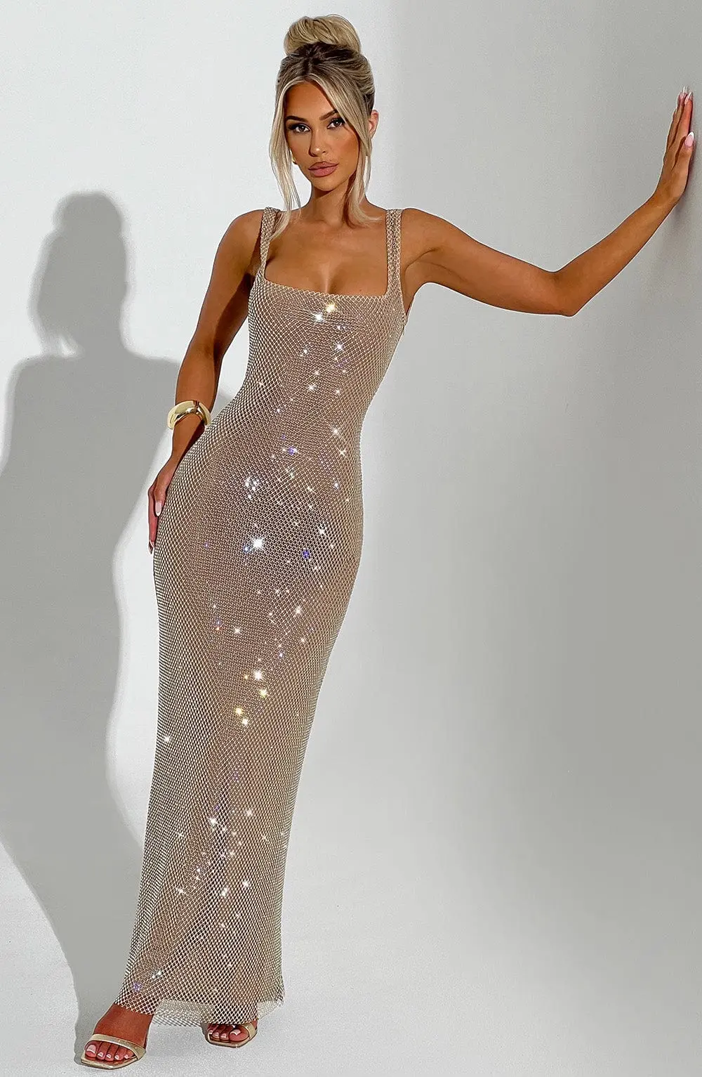 Petra Maxi Dress - Gold - Image 5