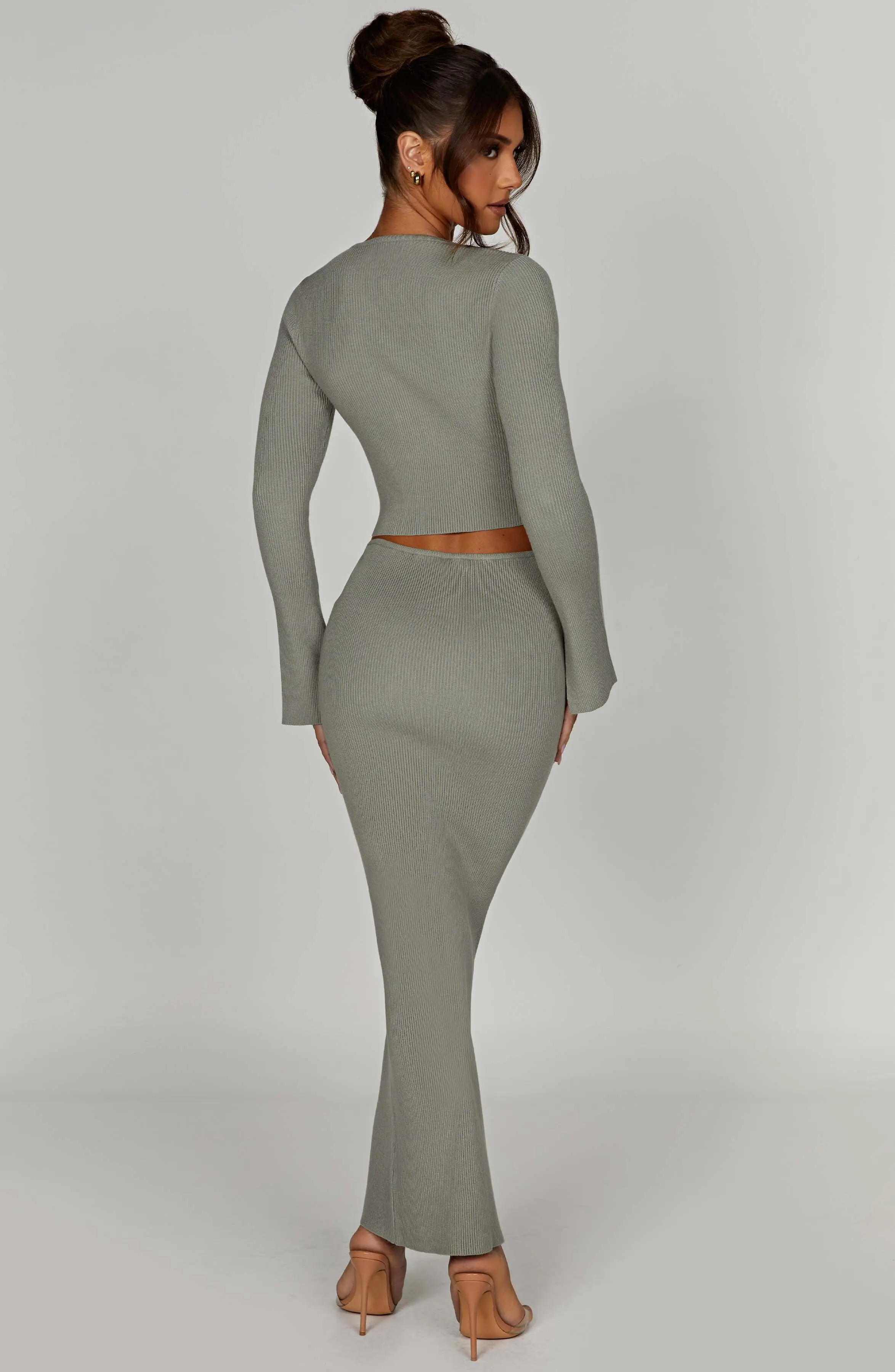 Elia Maxi Skirt - Khaki - Image 3