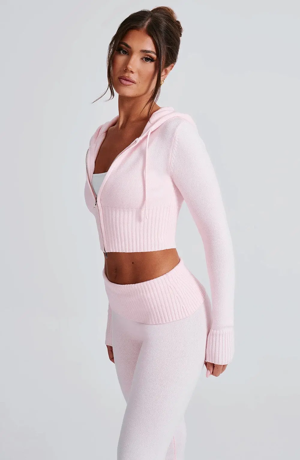 Portia Knit Hoodie - Pink - Image 18