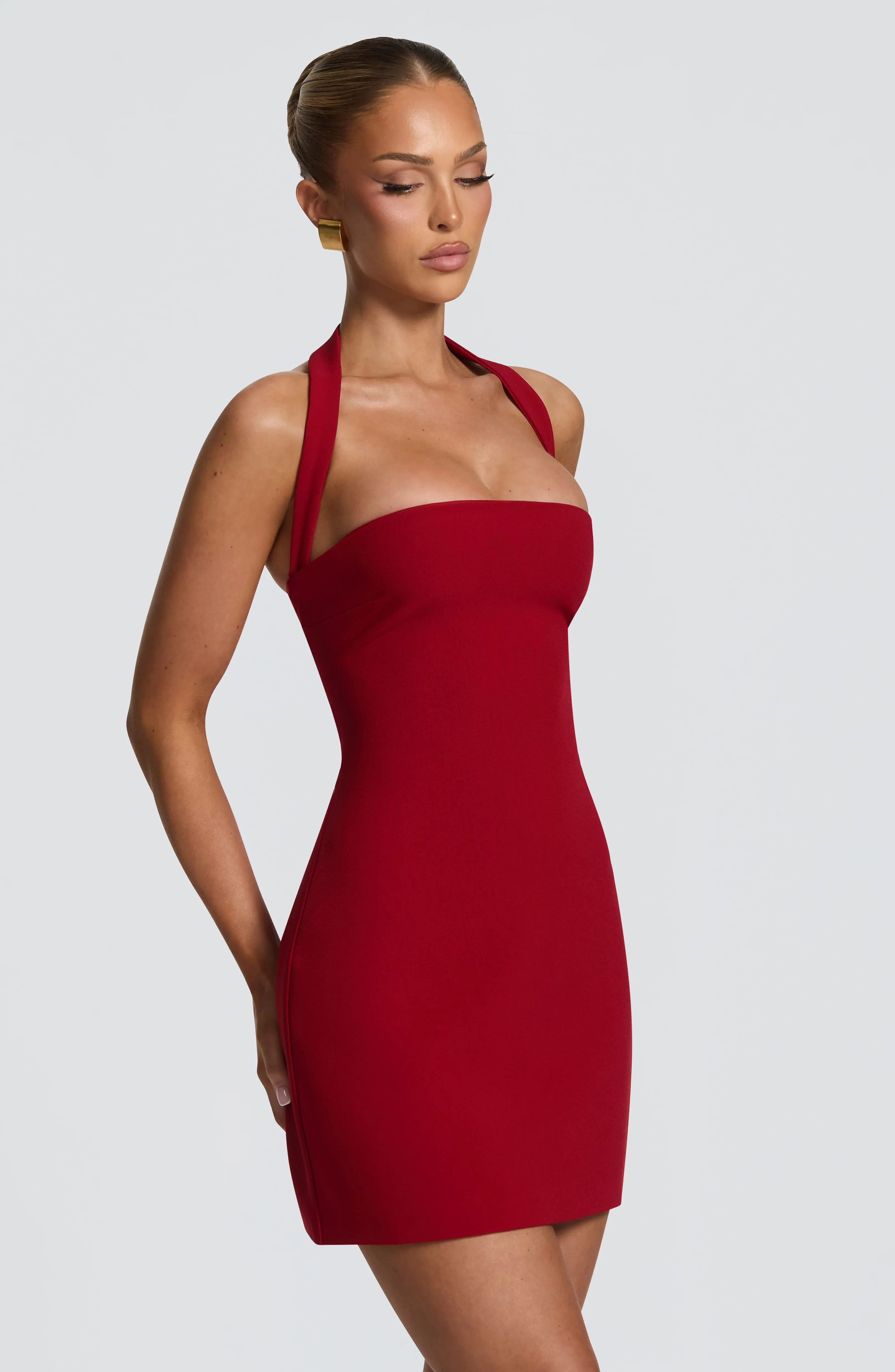 Tamsin Mini Dress - Deep Red - Image 3