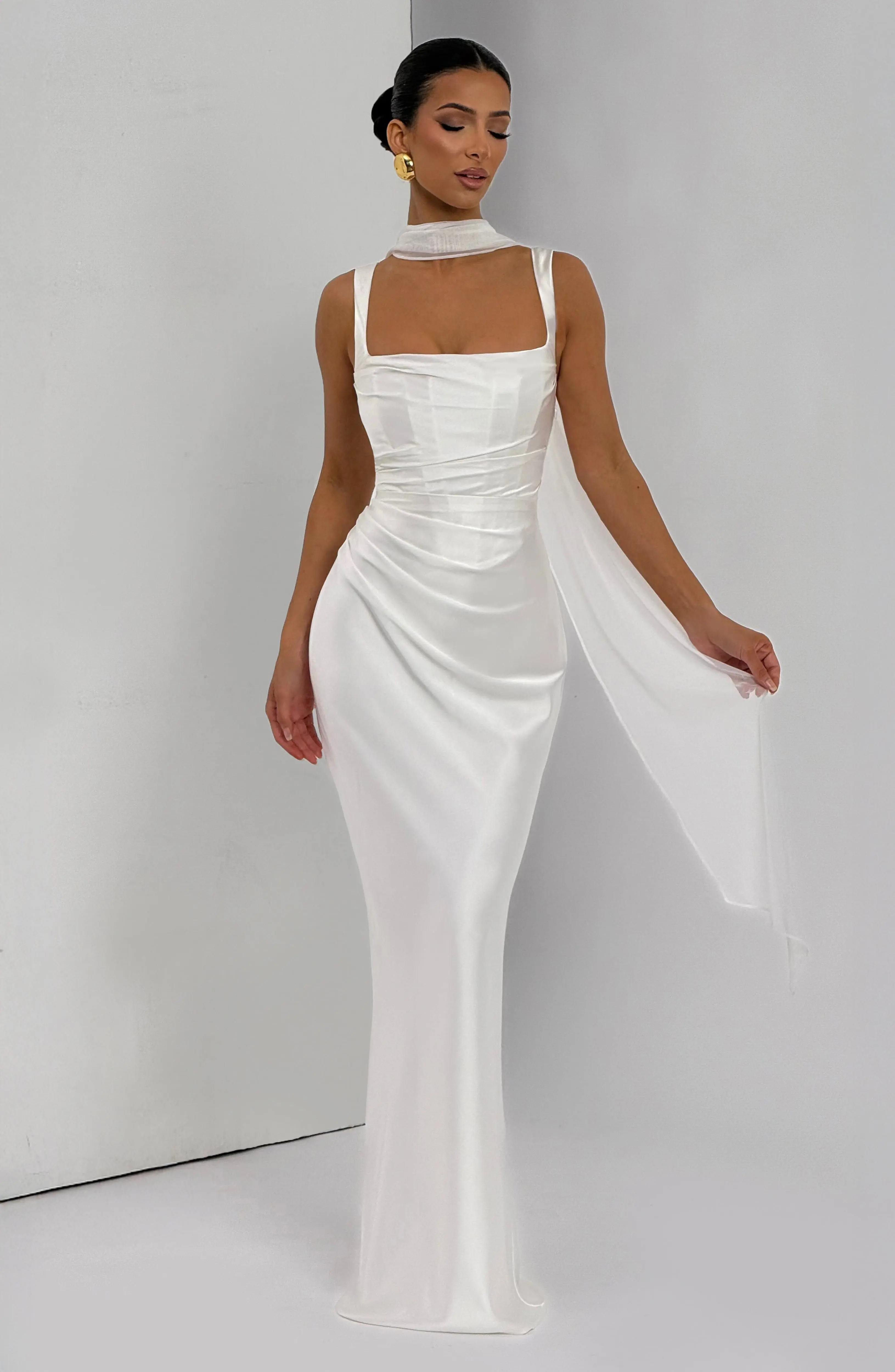 Calanthe Maxi Dress - Ivory - Image 2
