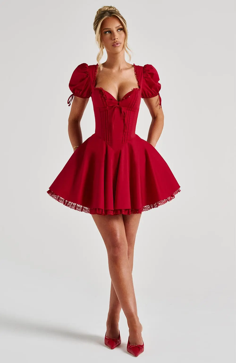 Annie Mini Dress - Red - Image 6