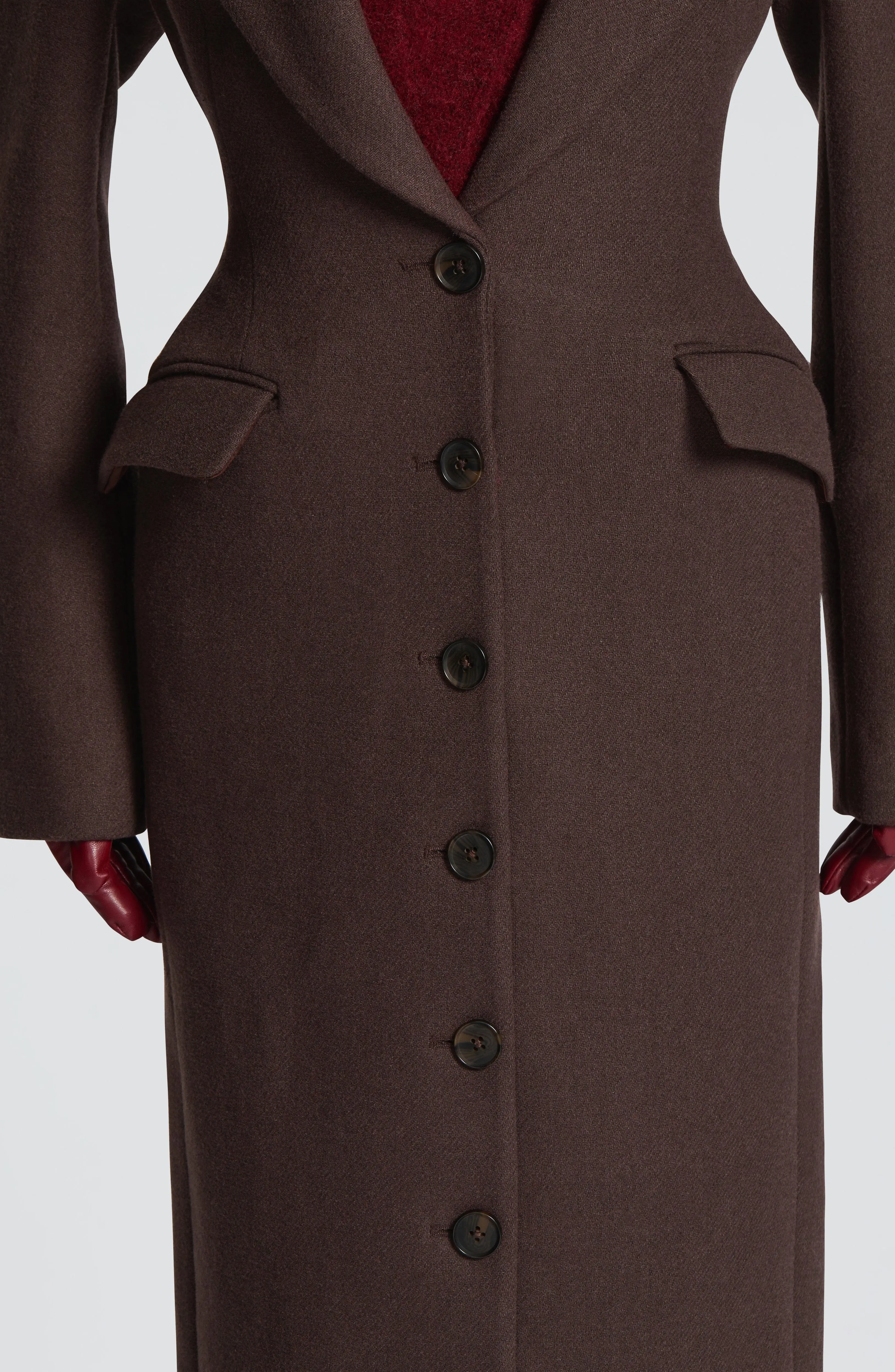 Ursula Coat - Plum Brown - Image 8