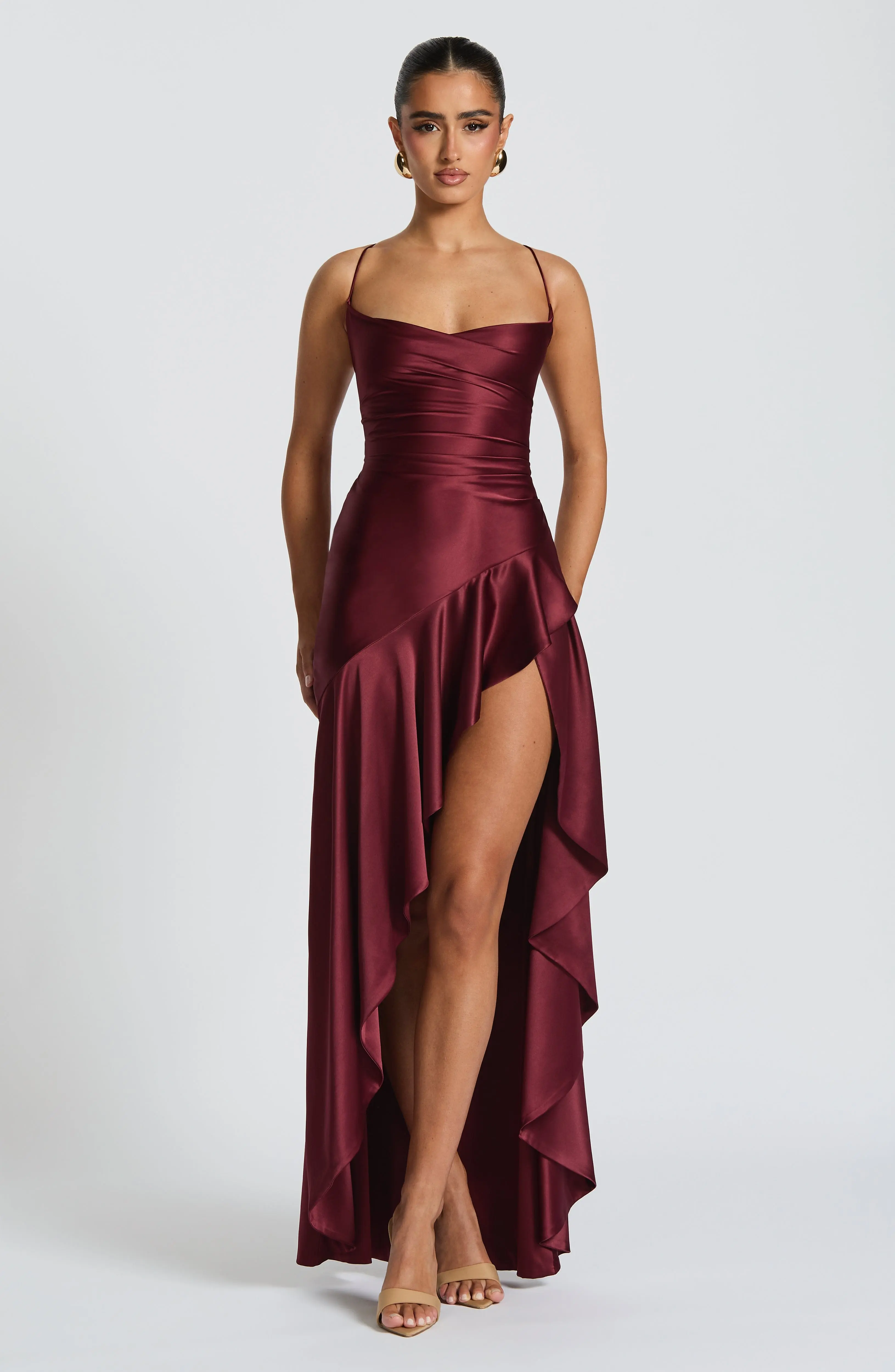 Samira Maxi Dress - Cherry Lacquer - Image 4