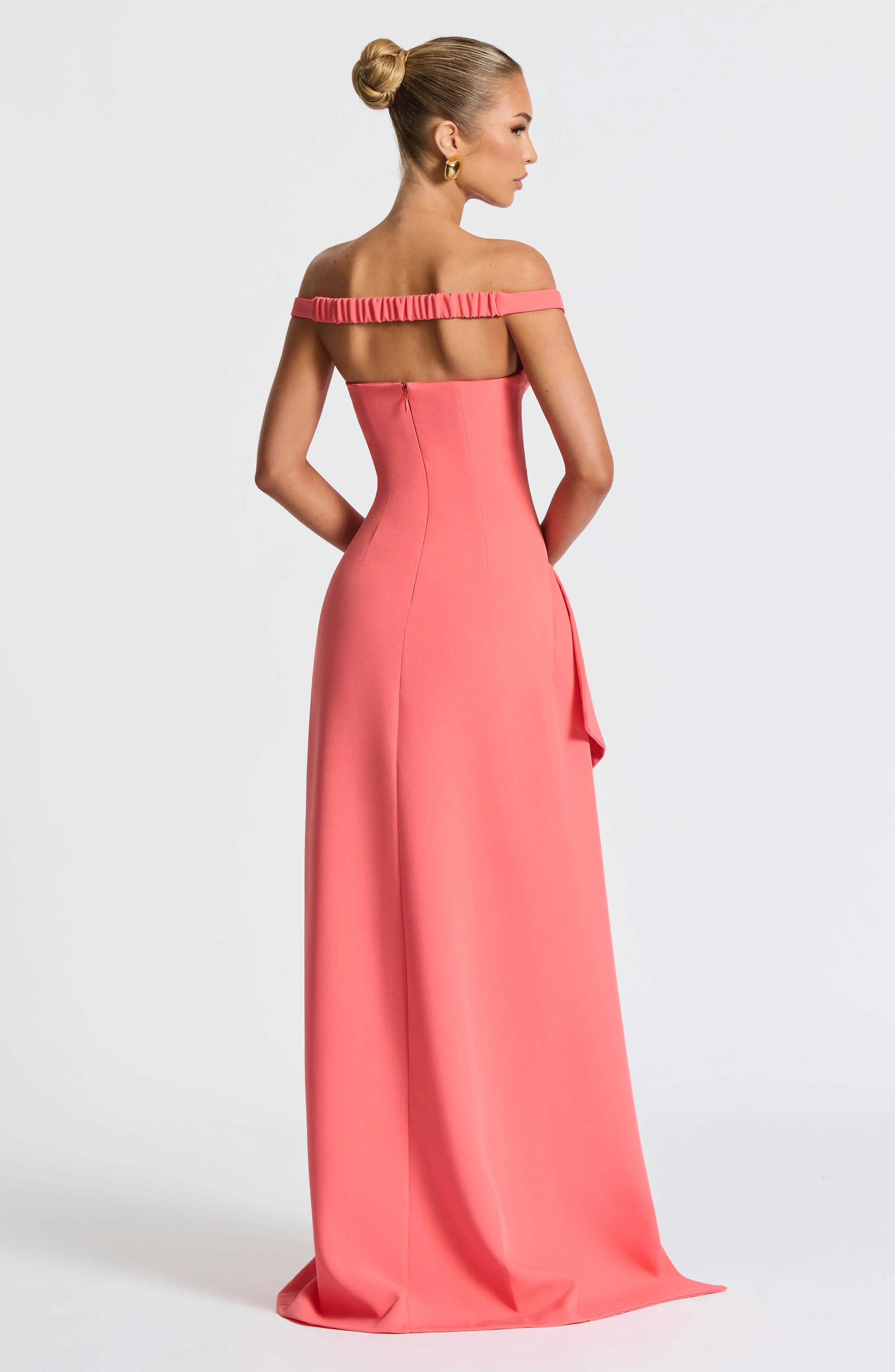 Khalesia Maxi Dress - Coral Pink - Image 3