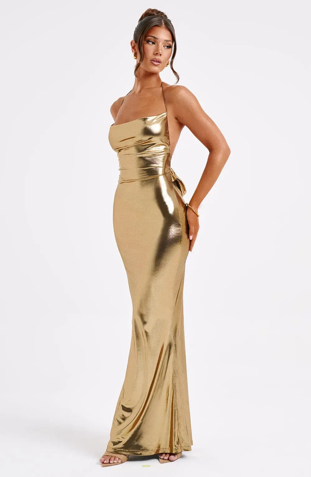 Talisa Maxi Dress - Gold - Image 5