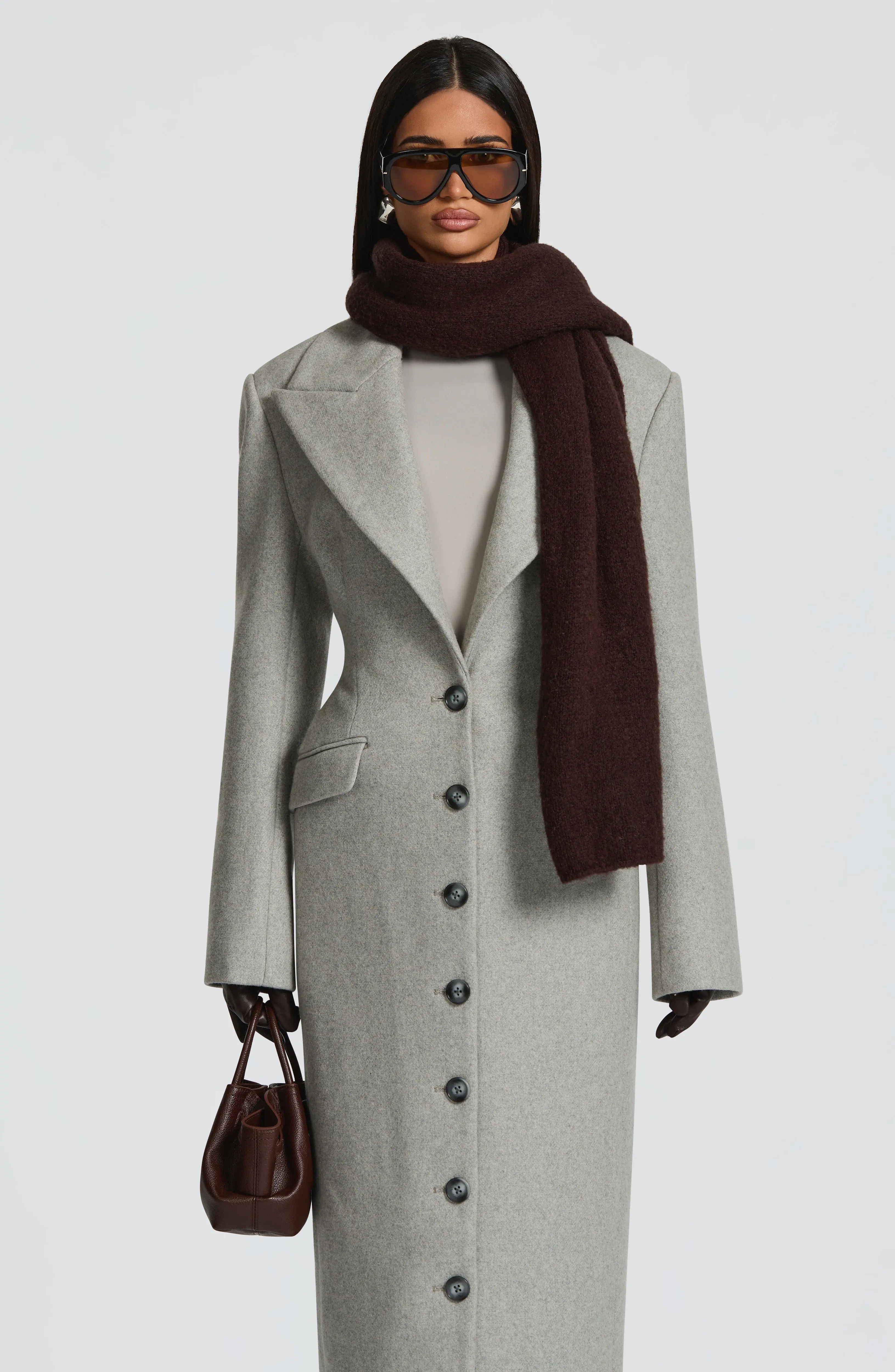 Talin Scarf - Plum Brown - Image 4