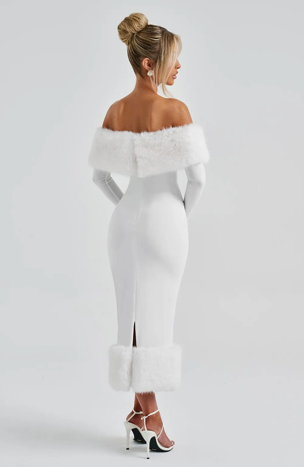 Vittoria Midi Dress - Ivory - Image 4