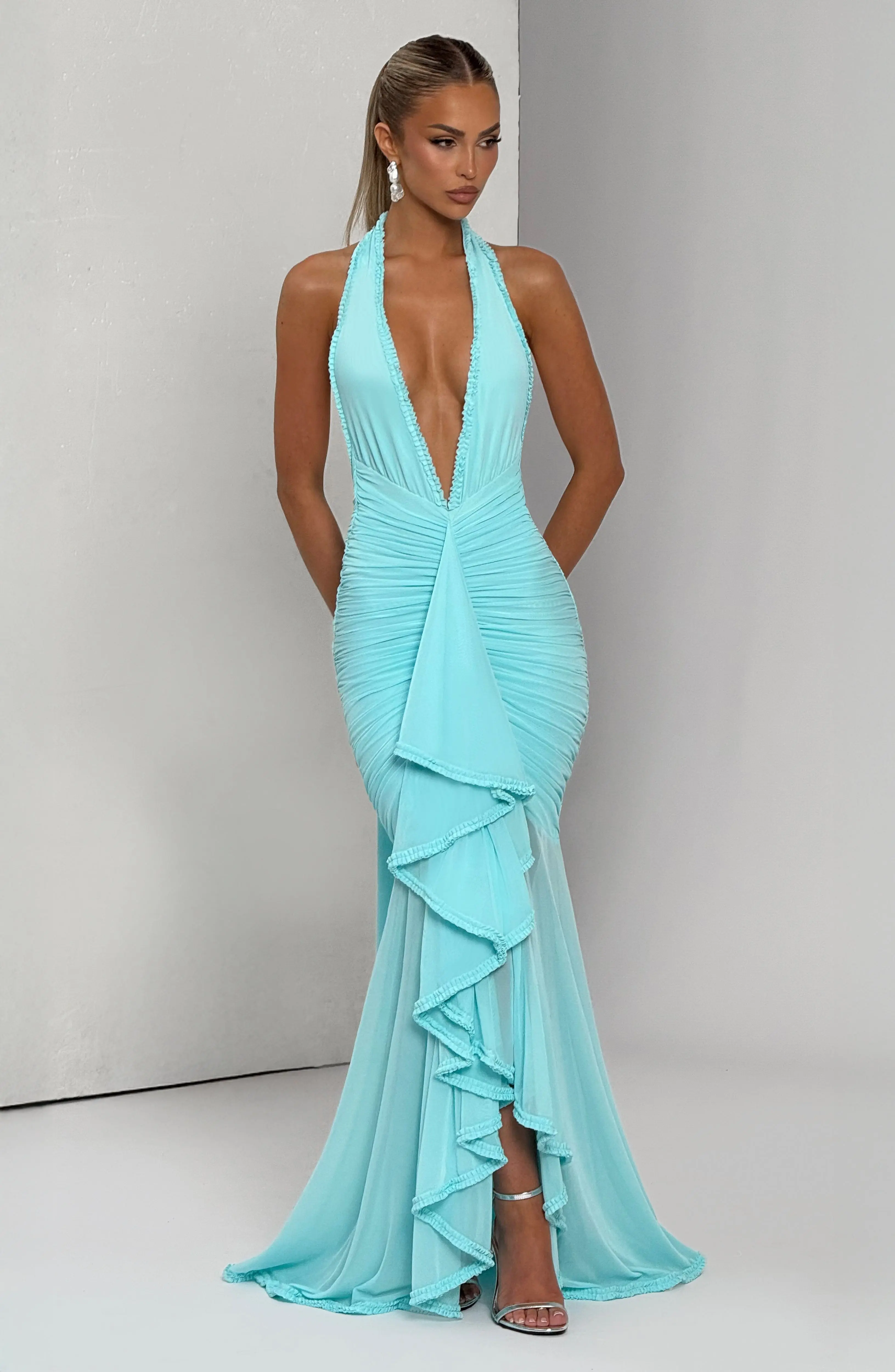 Janessa Maxi Dress - Aqua - Image 6