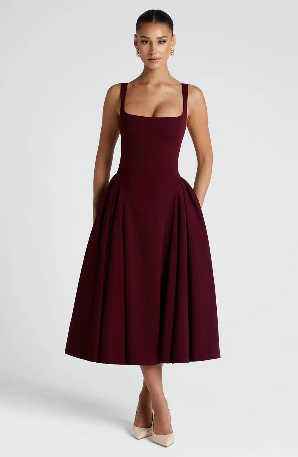 Betty Midi Dress - Cherry Lacquer - Image 9
