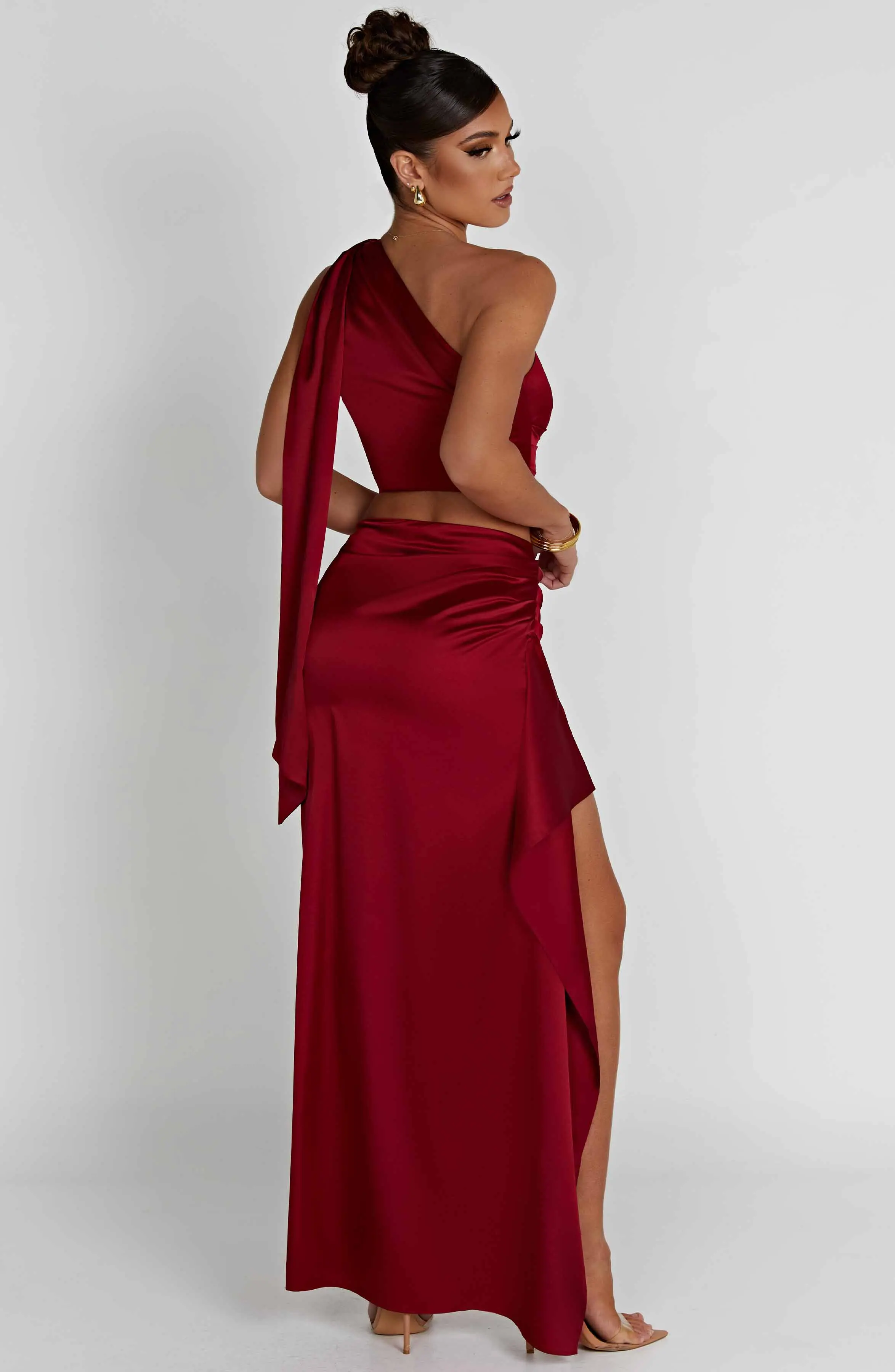 Halsey Maxi Skirt - Wine - Image 8