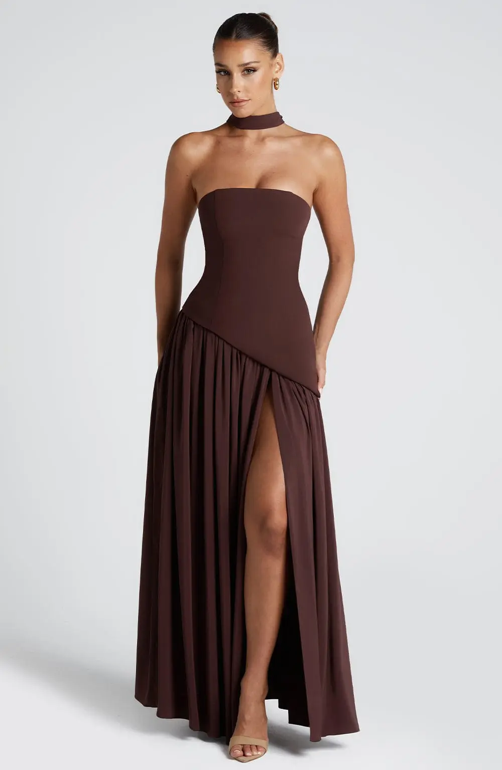 Maliyah Maxi Dress - Plum Brown - Image 9
