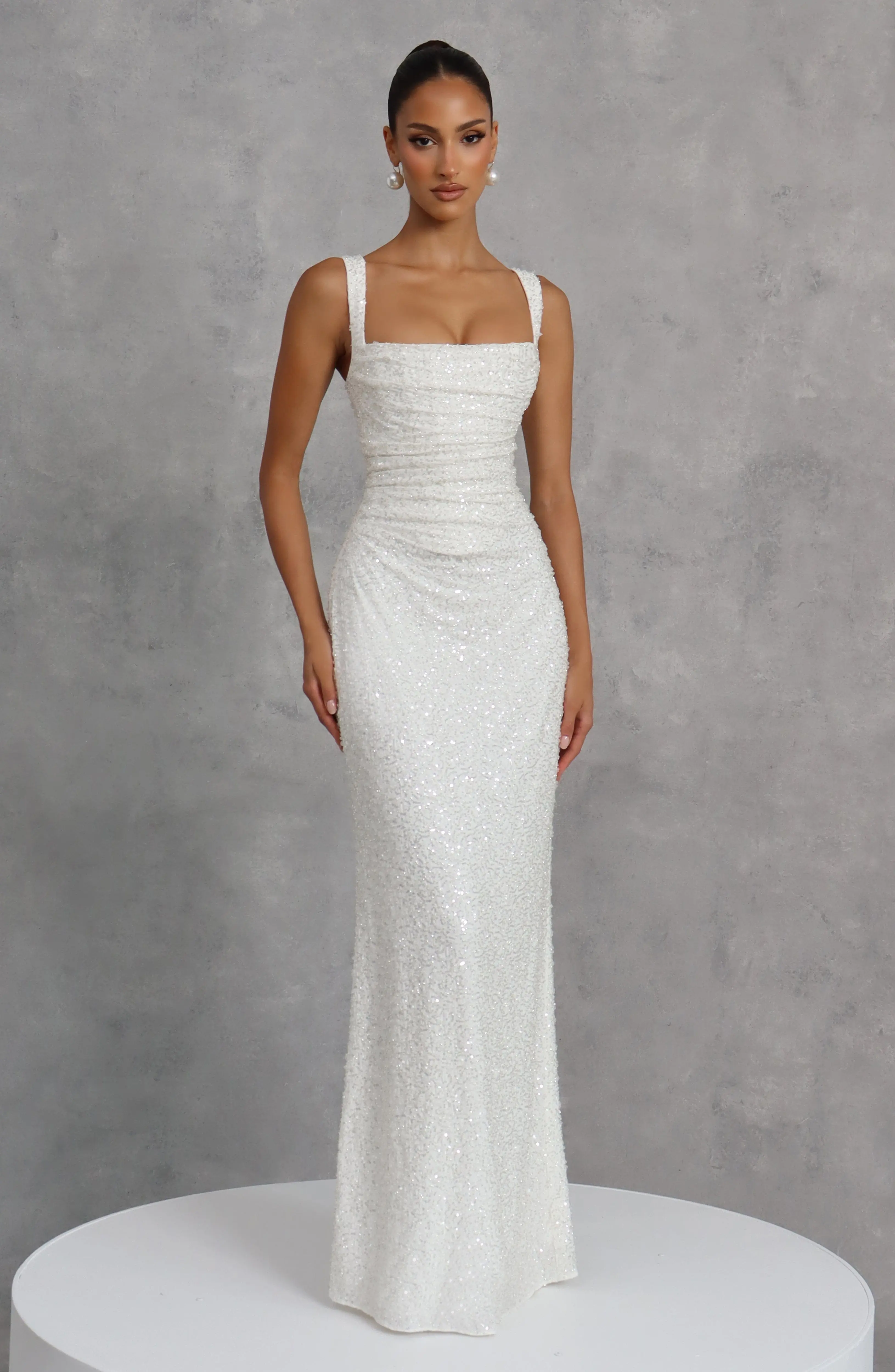 Calanthe Maxi Dress - Ivory Sparkle - Image 9