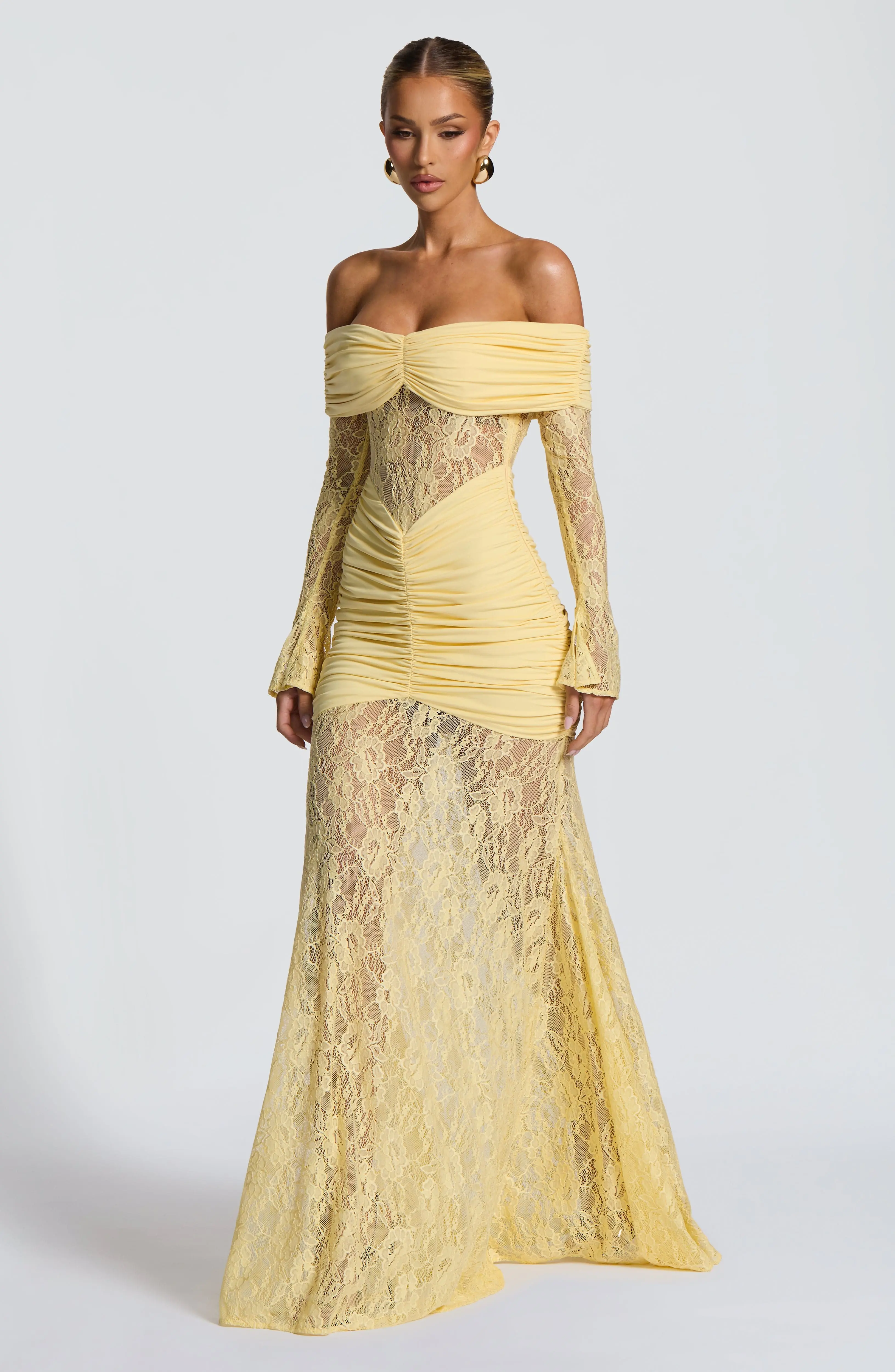Sauline Maxi Dress - Lemon - Image 12