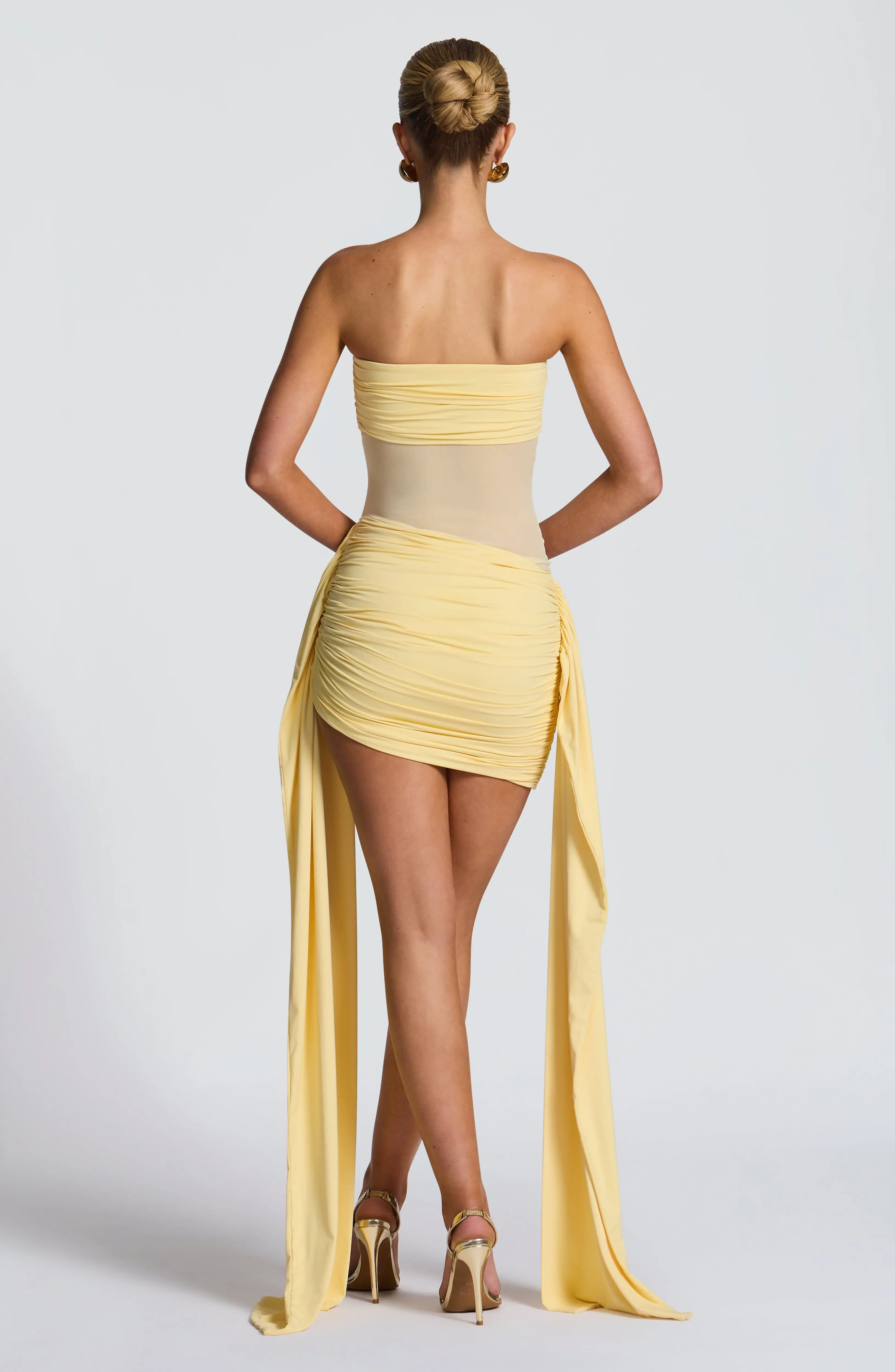 Fiorella Mini Dress - Lemon - Image 2