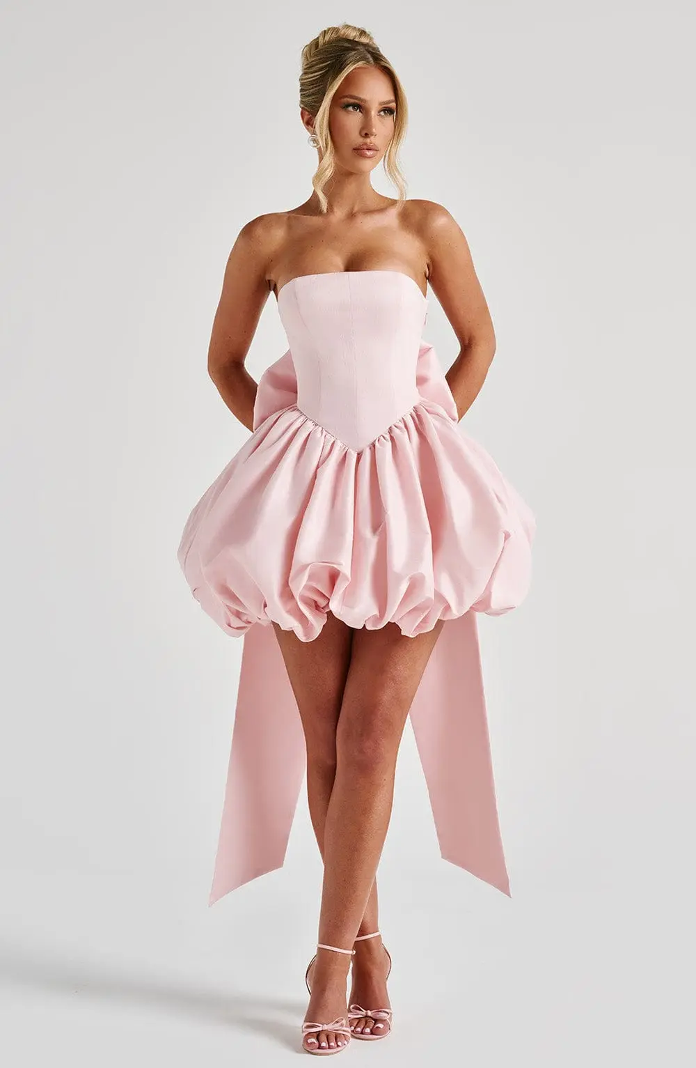 Lotus Mini Dress - Blush - Image 7