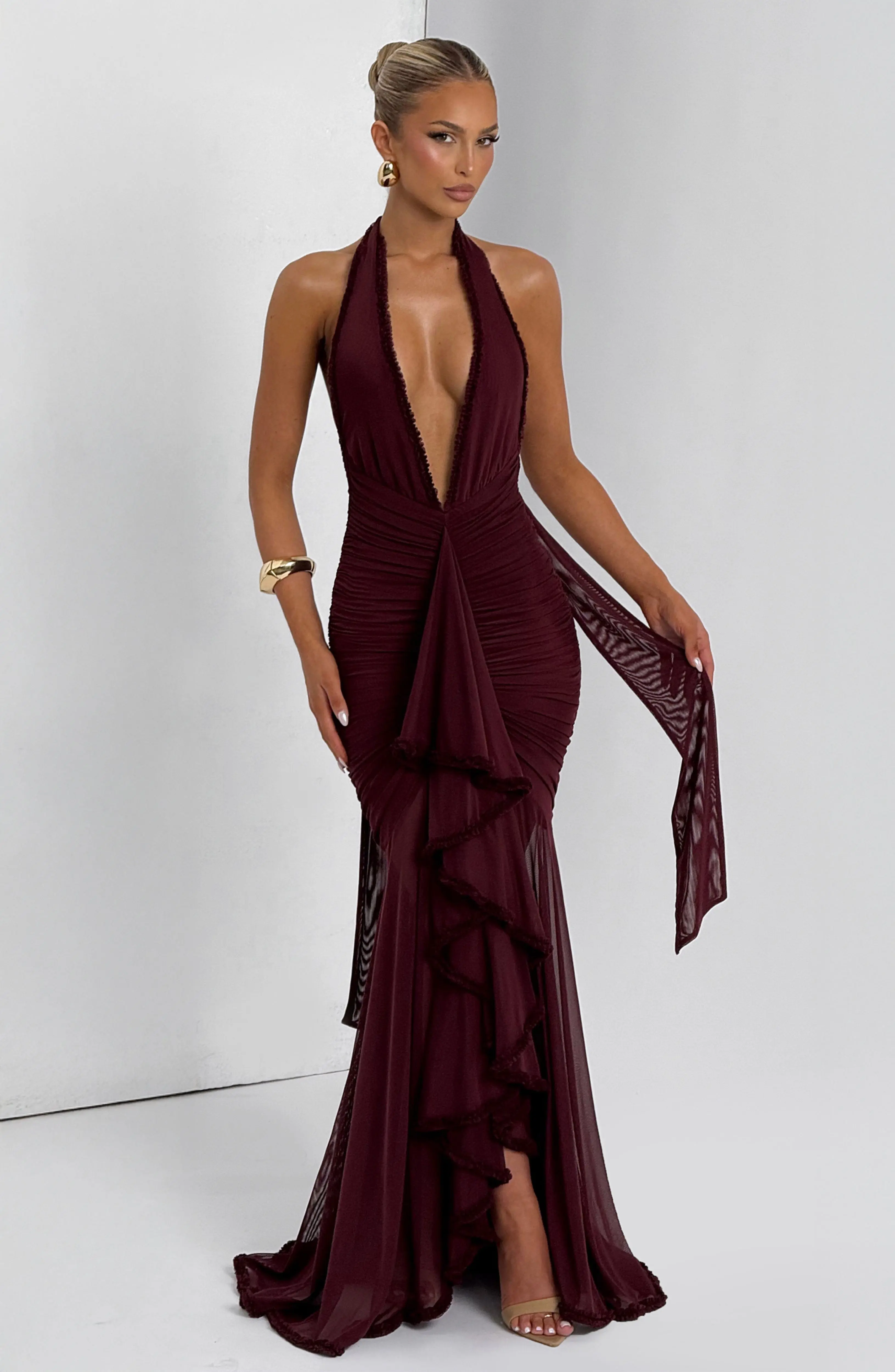 Janessa Maxi Dress - Cherry Lacquer - Image 4