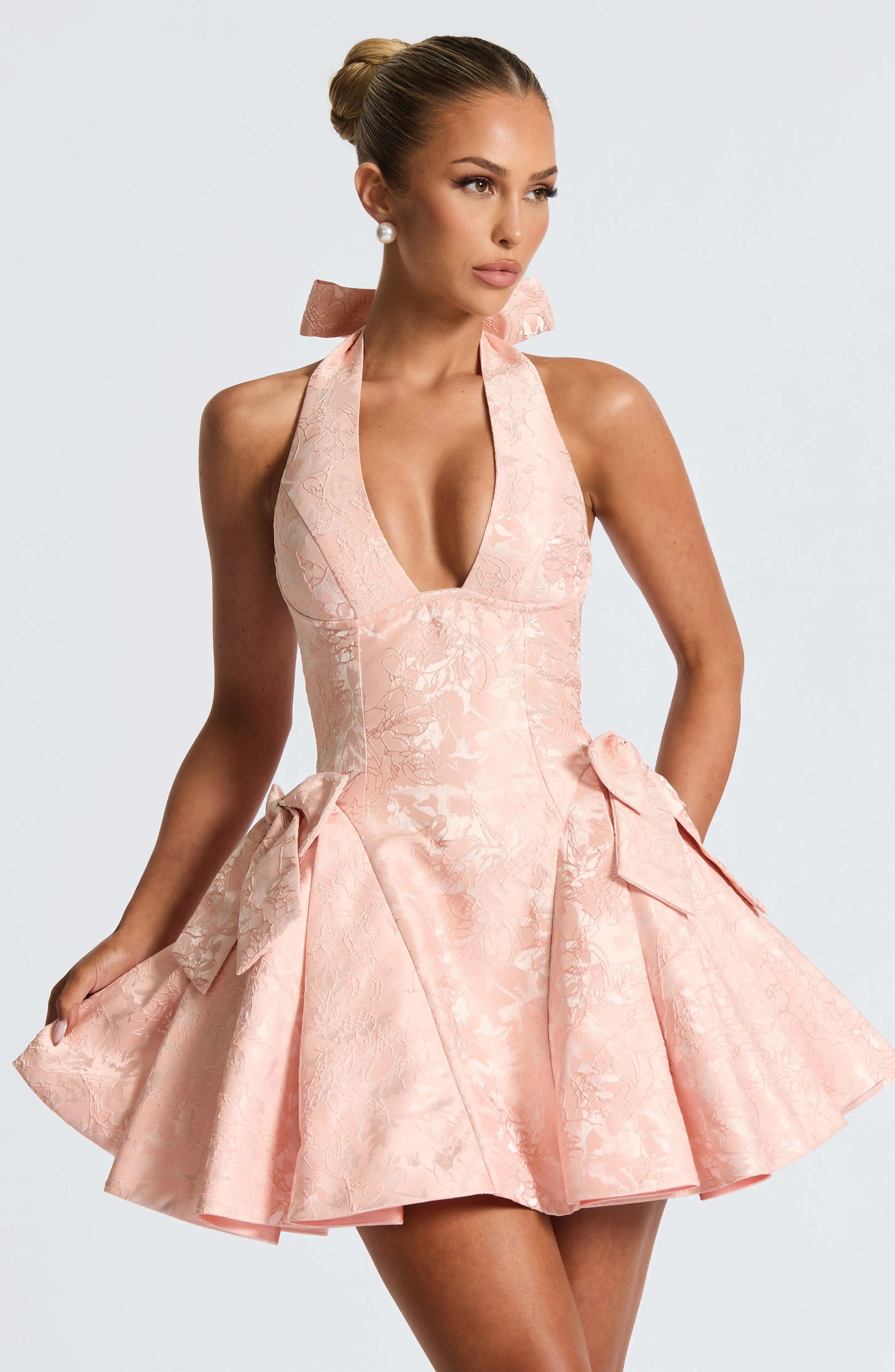 Jocelyn Mini Dress - Soft Peach - Image 6