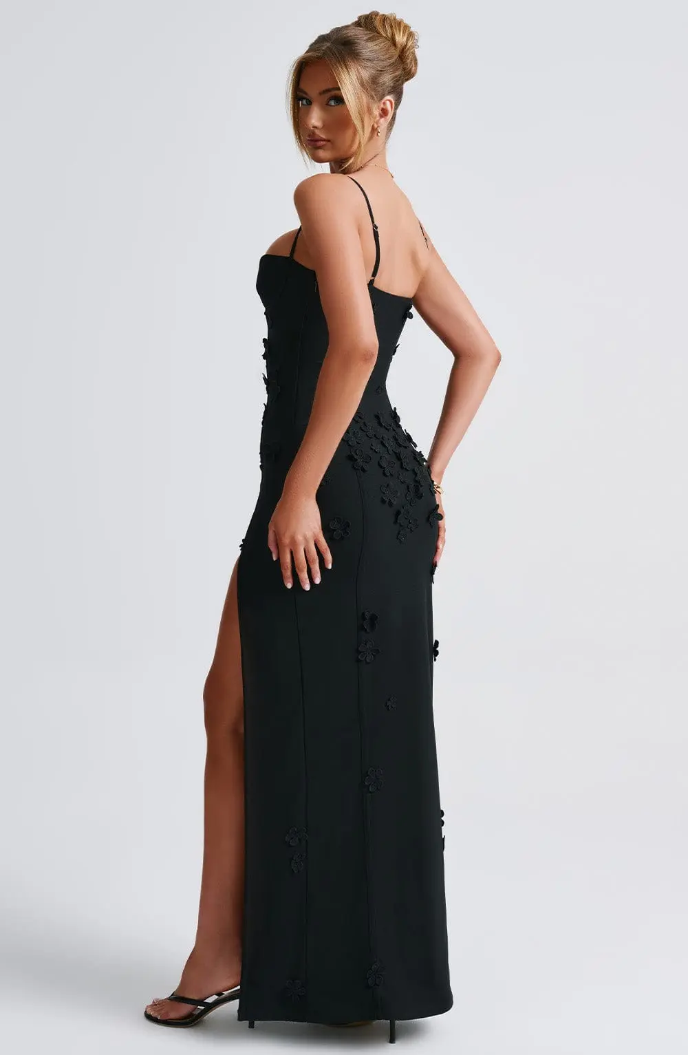 Dalary Maxi Dress - Black Lined - Image 3