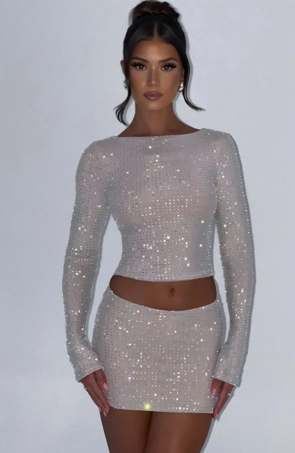 Tani Mini Skirt - Nude - Image 6
