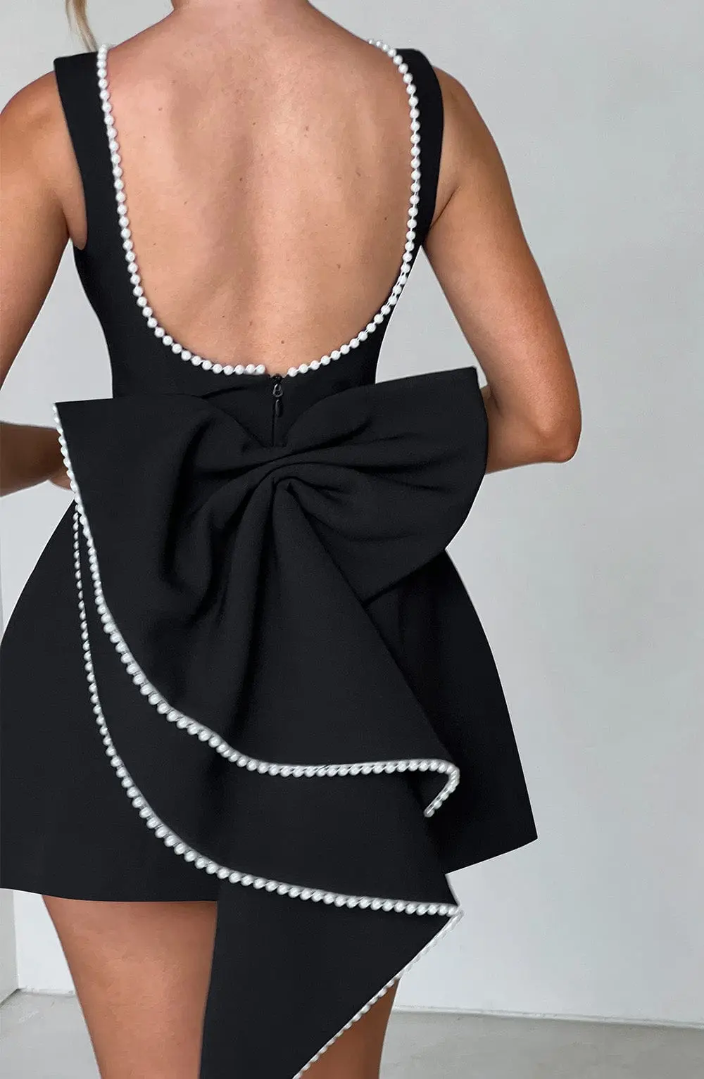 Carrie Mini Dress - Black - Image 5