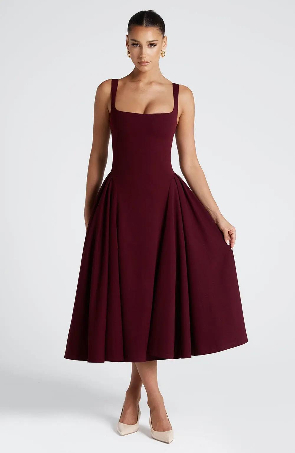Betty Midi Dress - Cherry Lacquer - Image 7