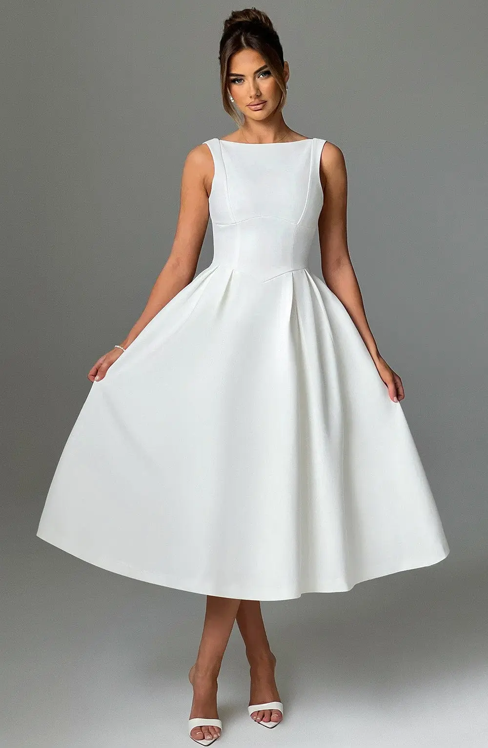 Clarabella Midi Dress - Ivory - Image 2