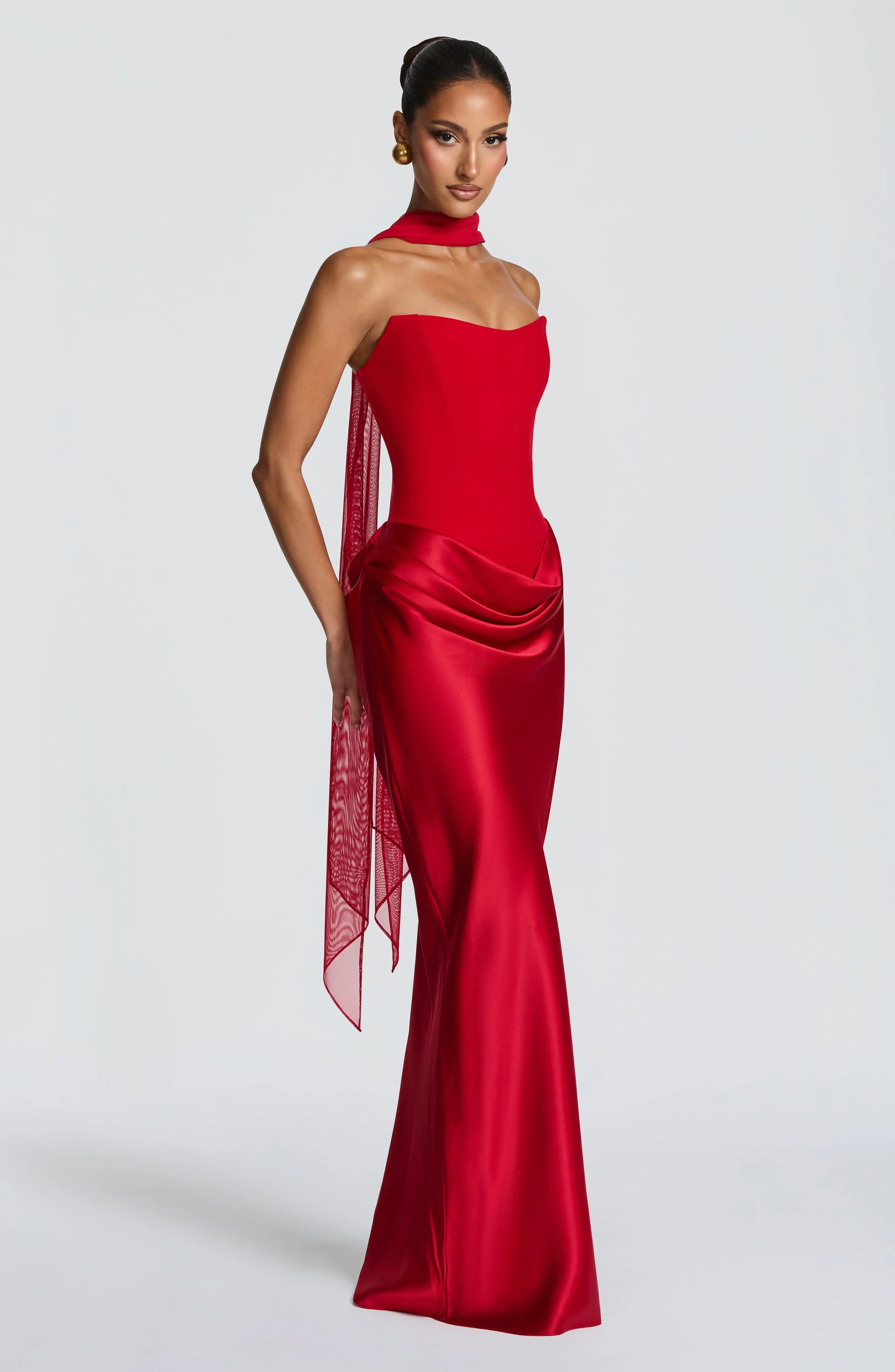 Maggie Maxi Dress - Red - Image 3