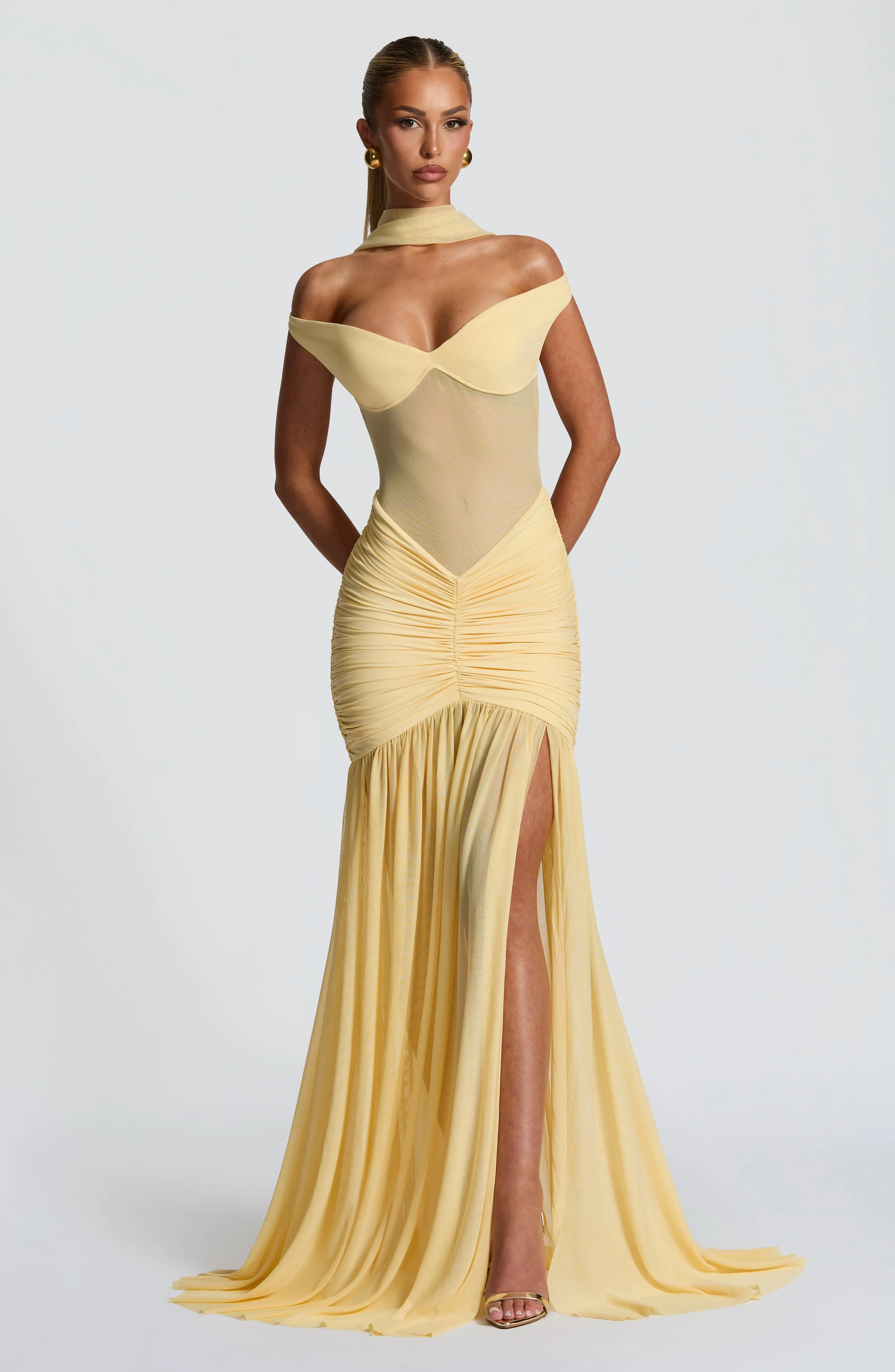 Alaia Maxi Dress - Lemon - Image 12