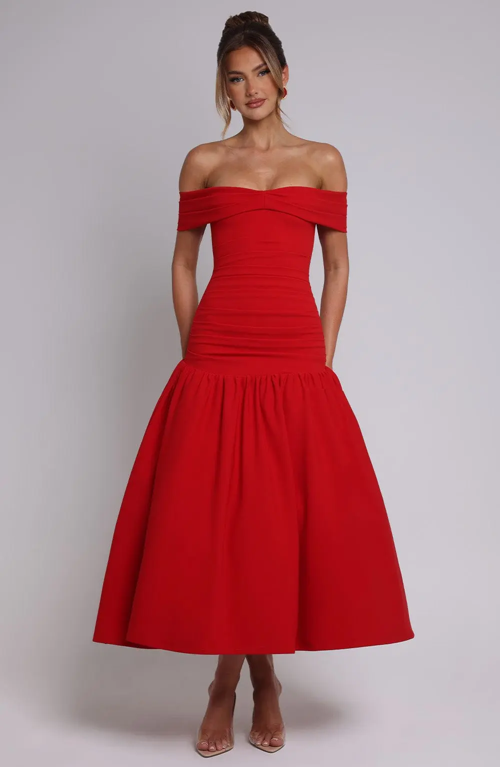 Wilhelmina Midaxi Dress - Red - Image 6