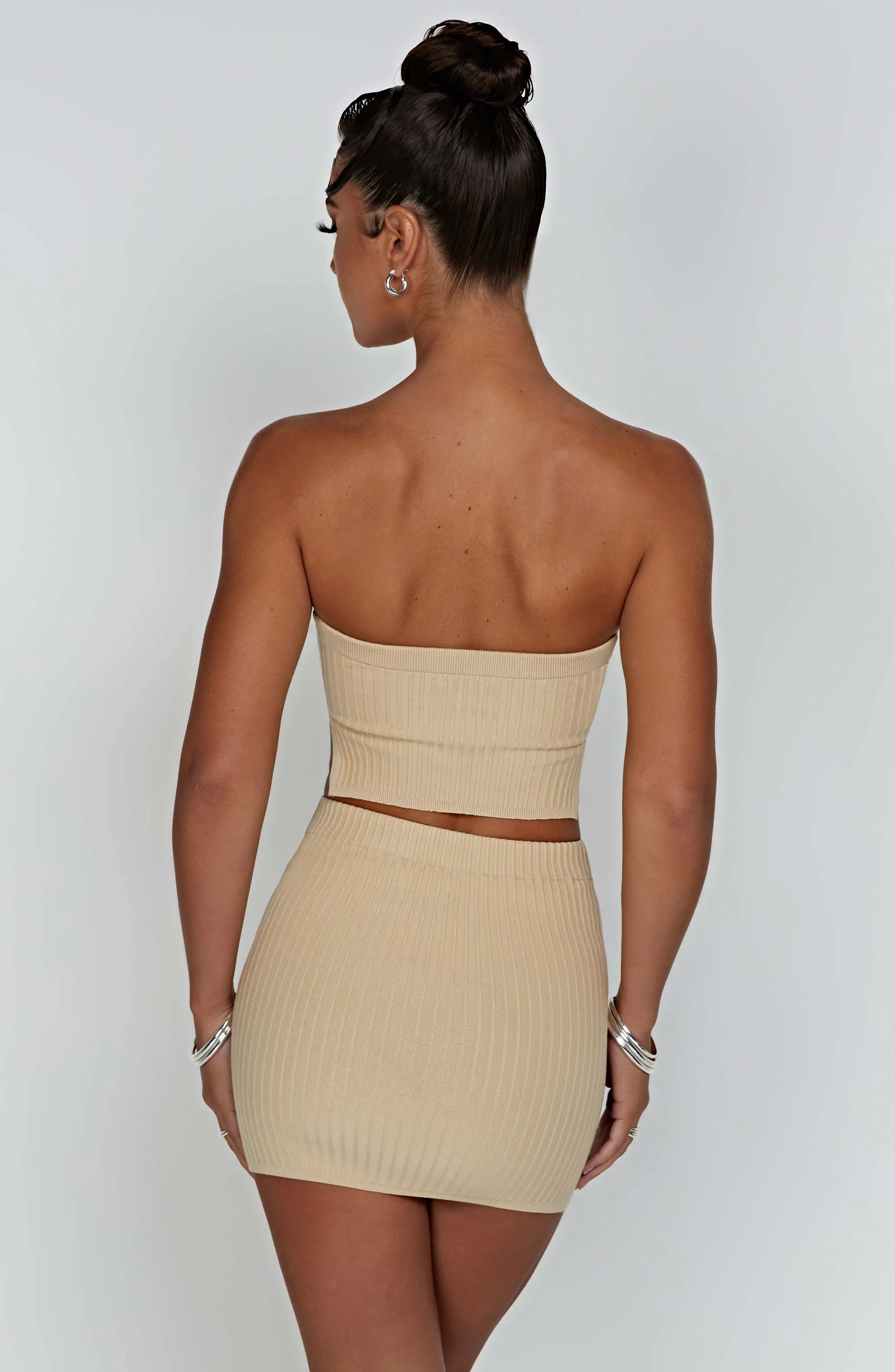 Jaz Mini Skirt - Beige - Image 4