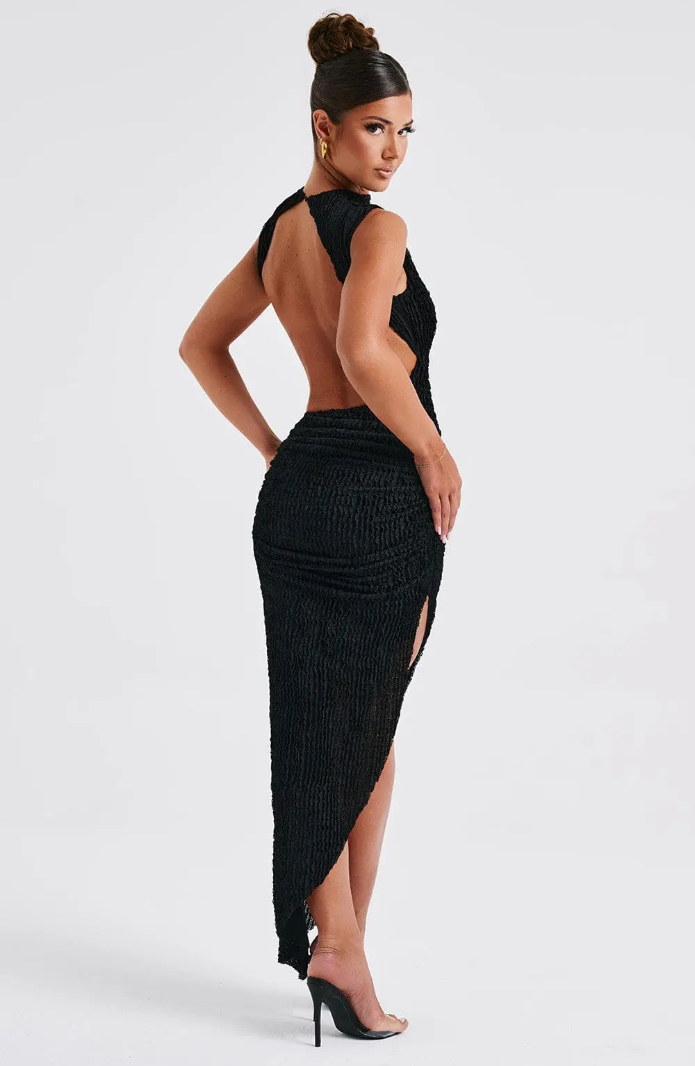 Aphrodite Midi Dress - Black - Image 8