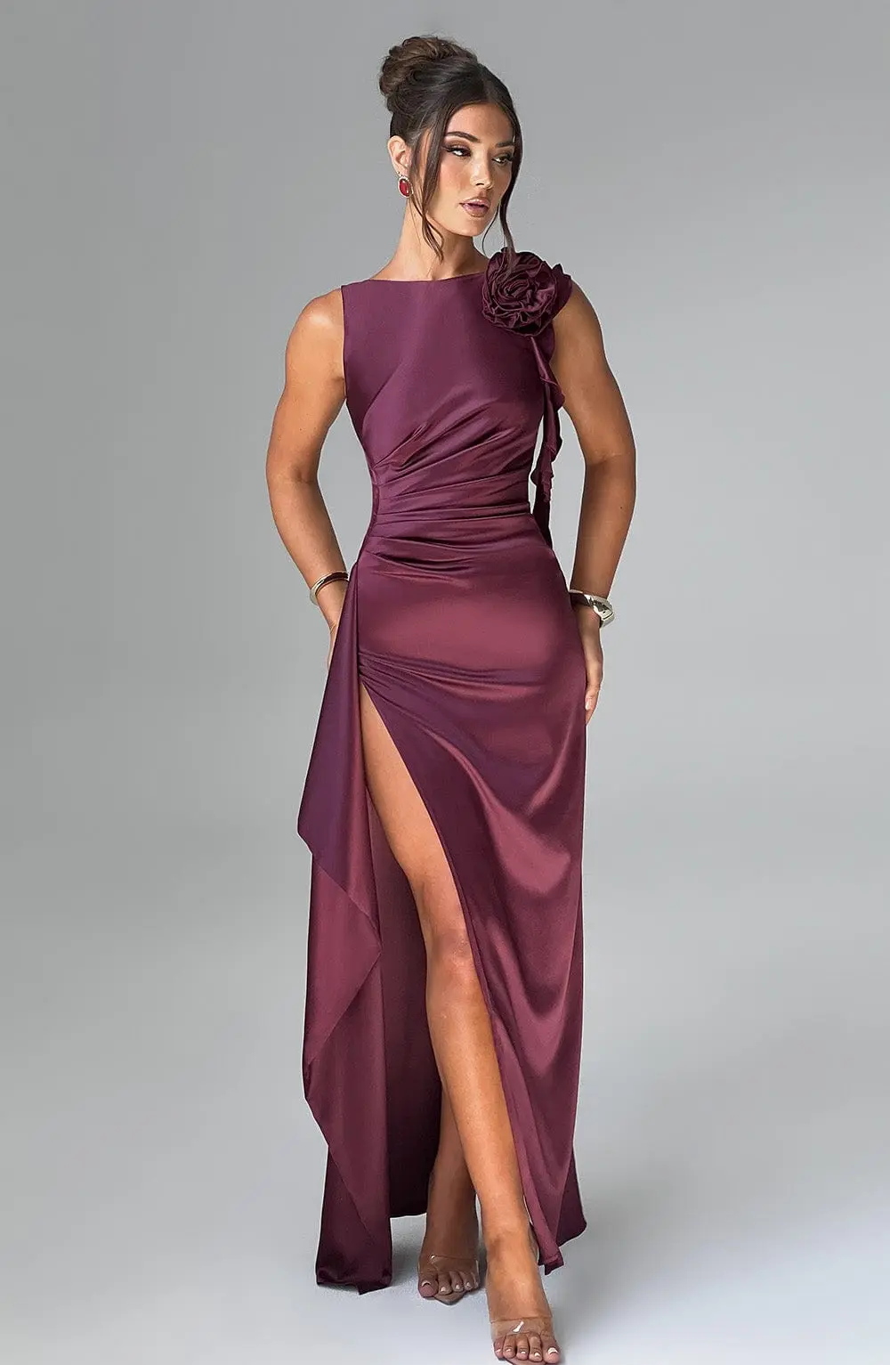 Peggy Maxi Dress - Cherry Lacquer - Image 2
