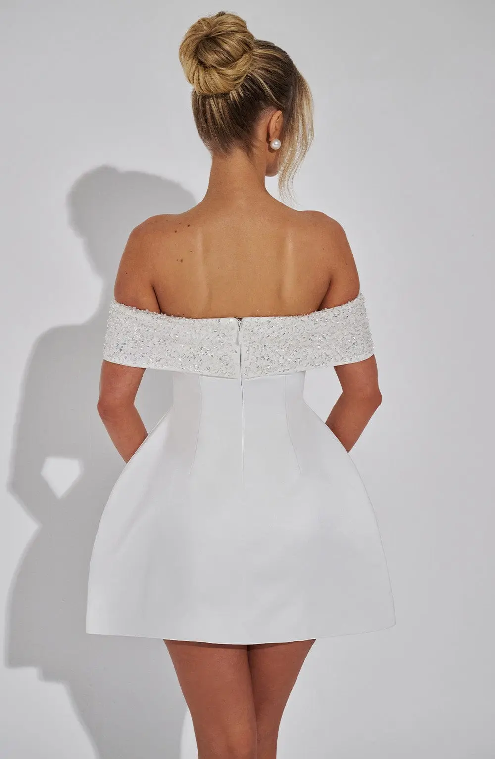 Noelle Mini Dress - Ivory - Image 3