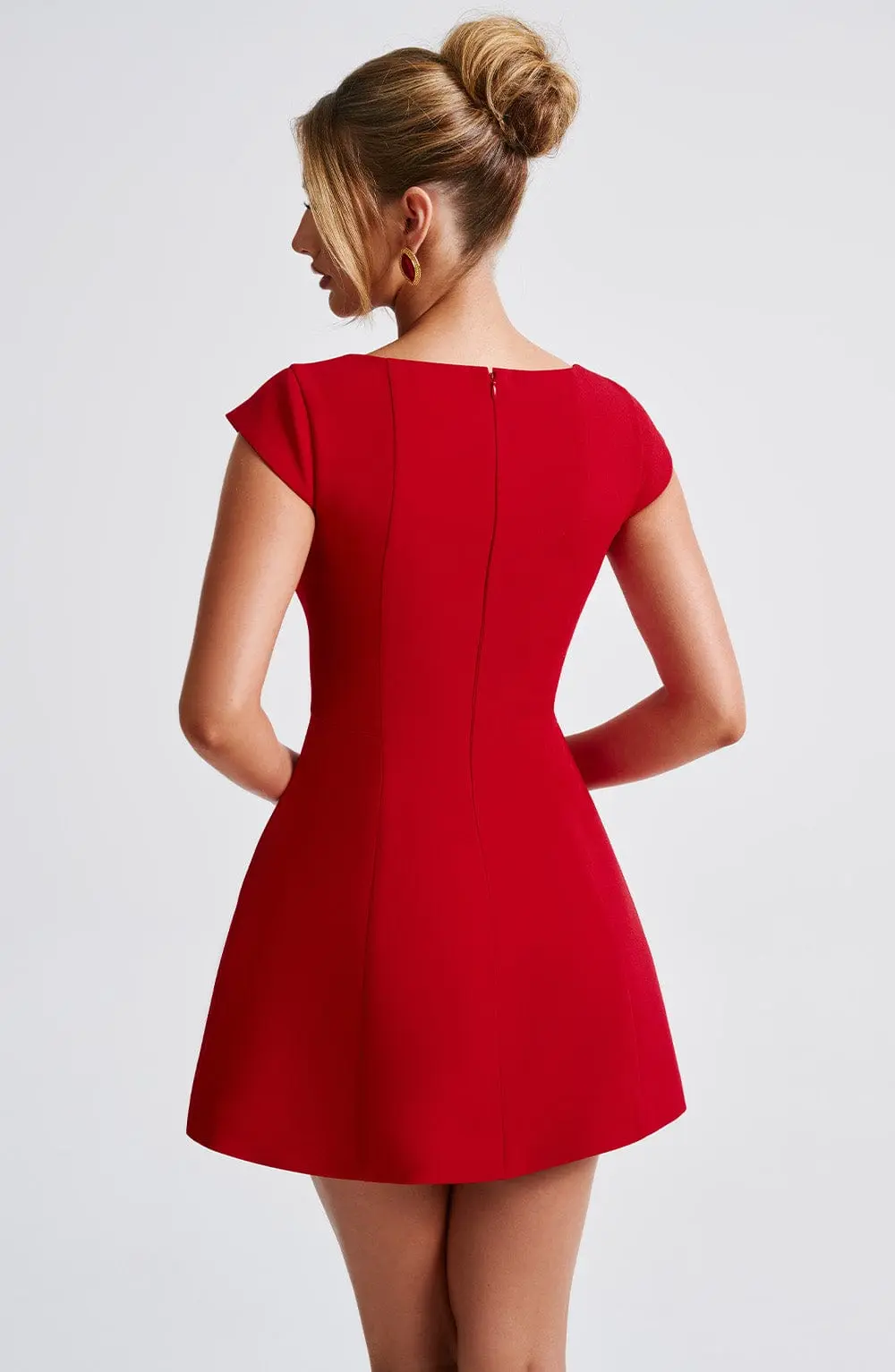 Lena Mini Dress - Red - Image 7