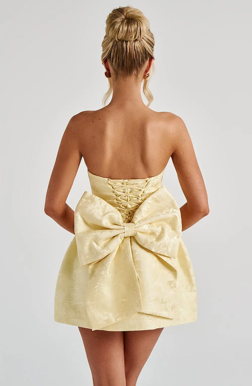 Elenora Mini Dress - Lemon - Image 2