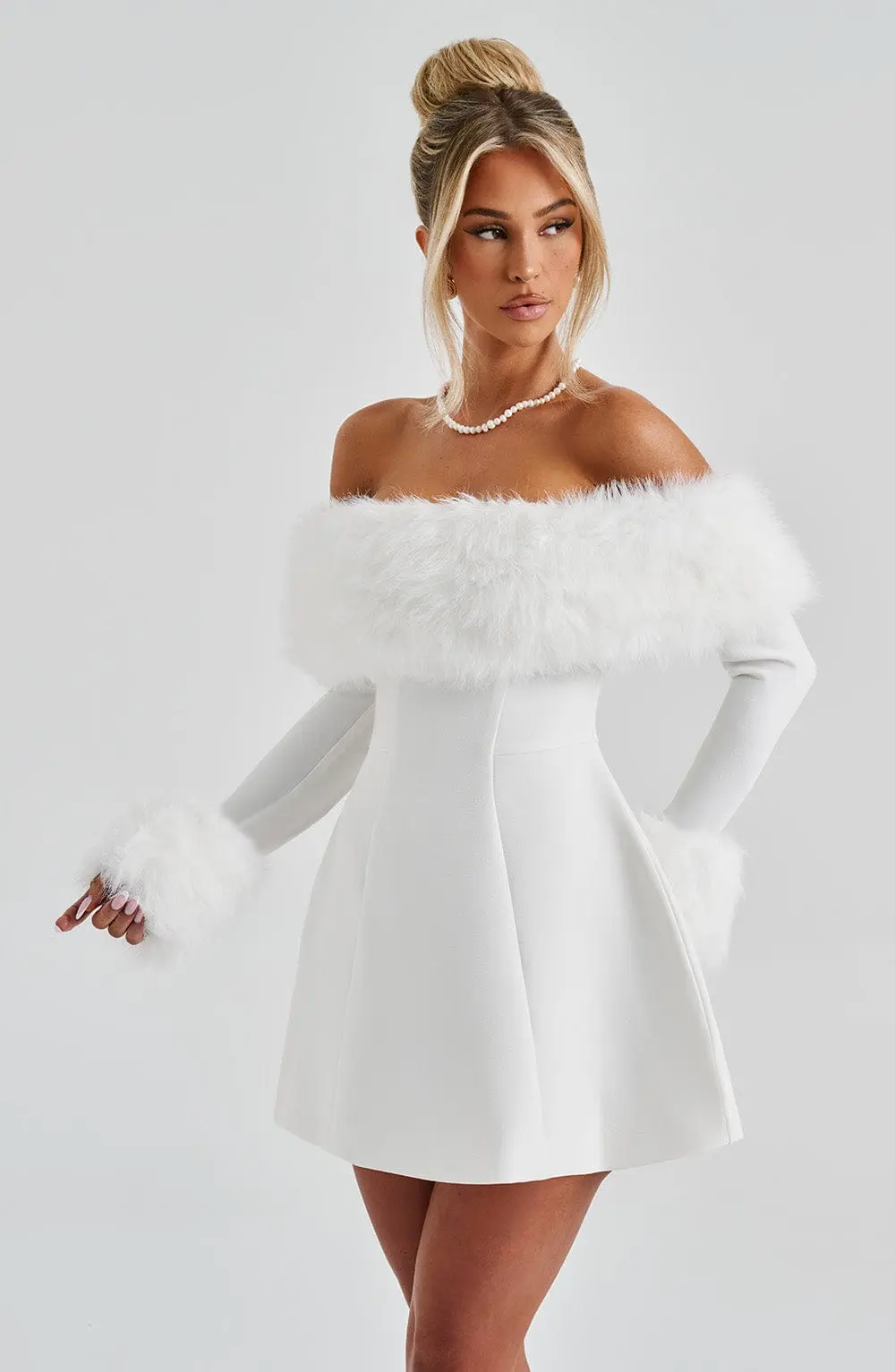 Villanelle Mini Dress - Ivory - Image 9