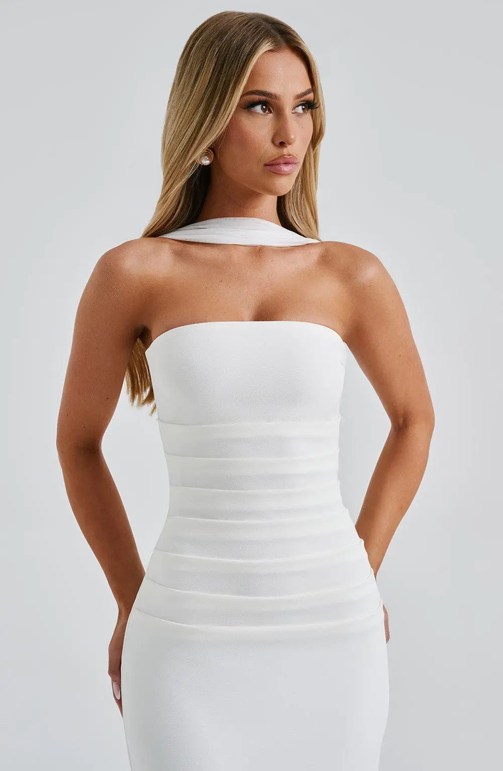 Yulia Maxi Dress - Ivory - Image 9