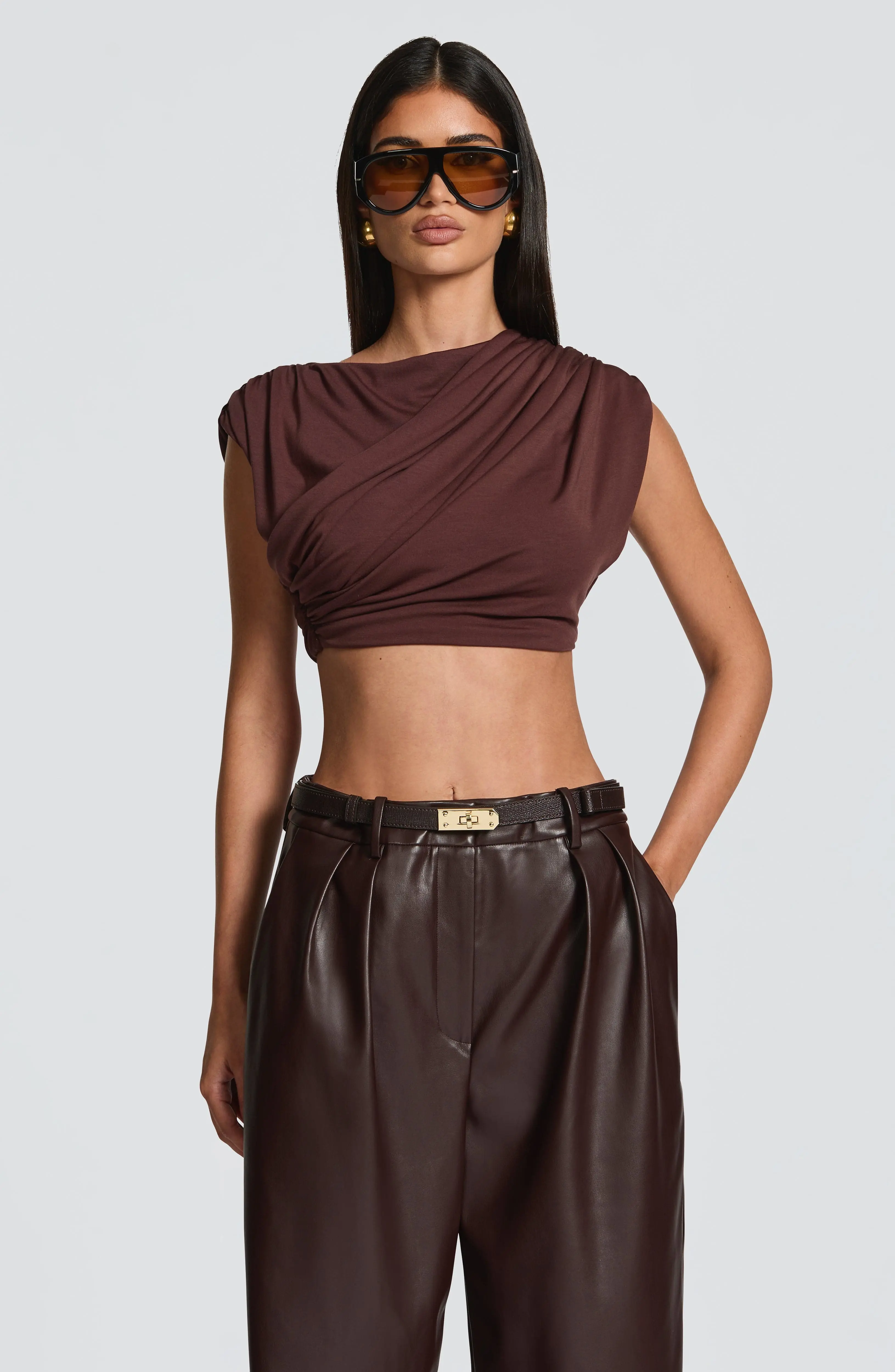 Amara Top - Plum Brown - Image 5