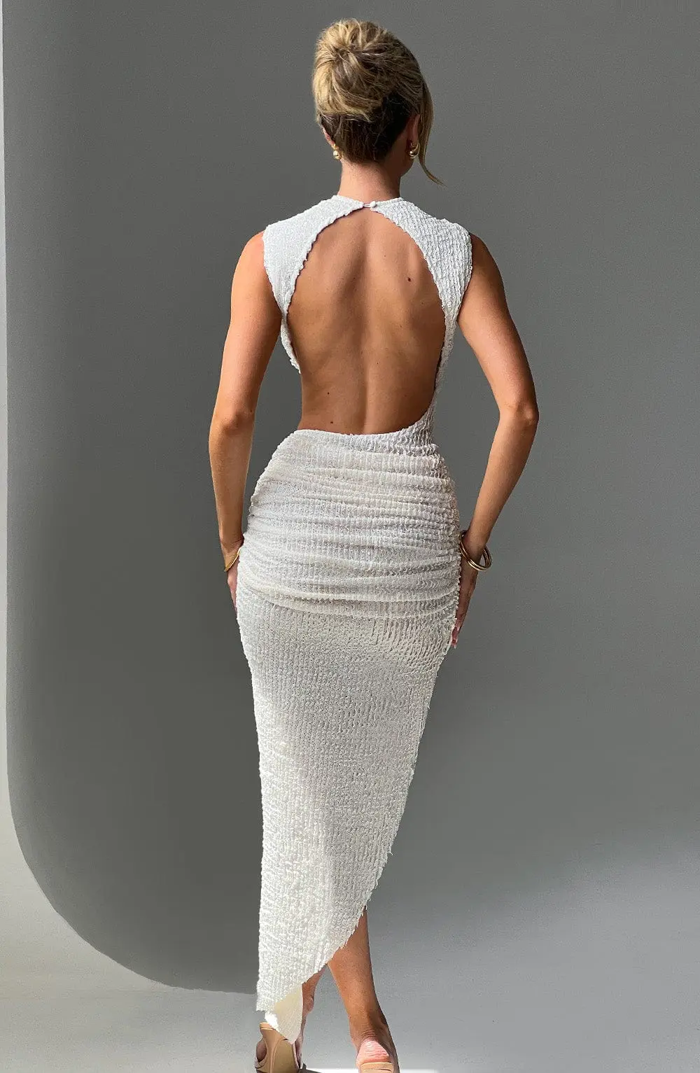 Aphrodite Midi Dress - Ivory - Image 4