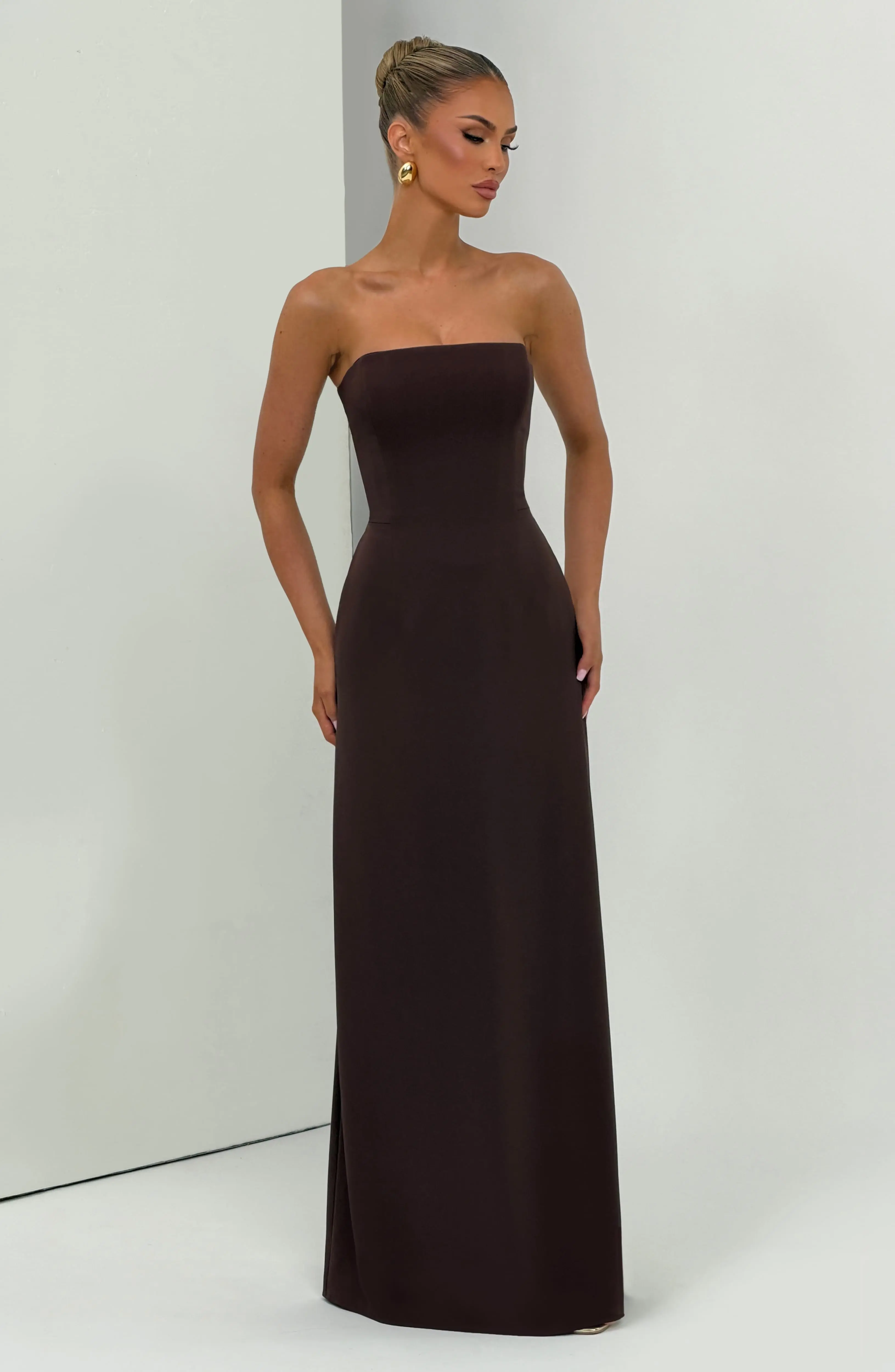 Irmina Maxi Dress - Plum Brown - Image 6