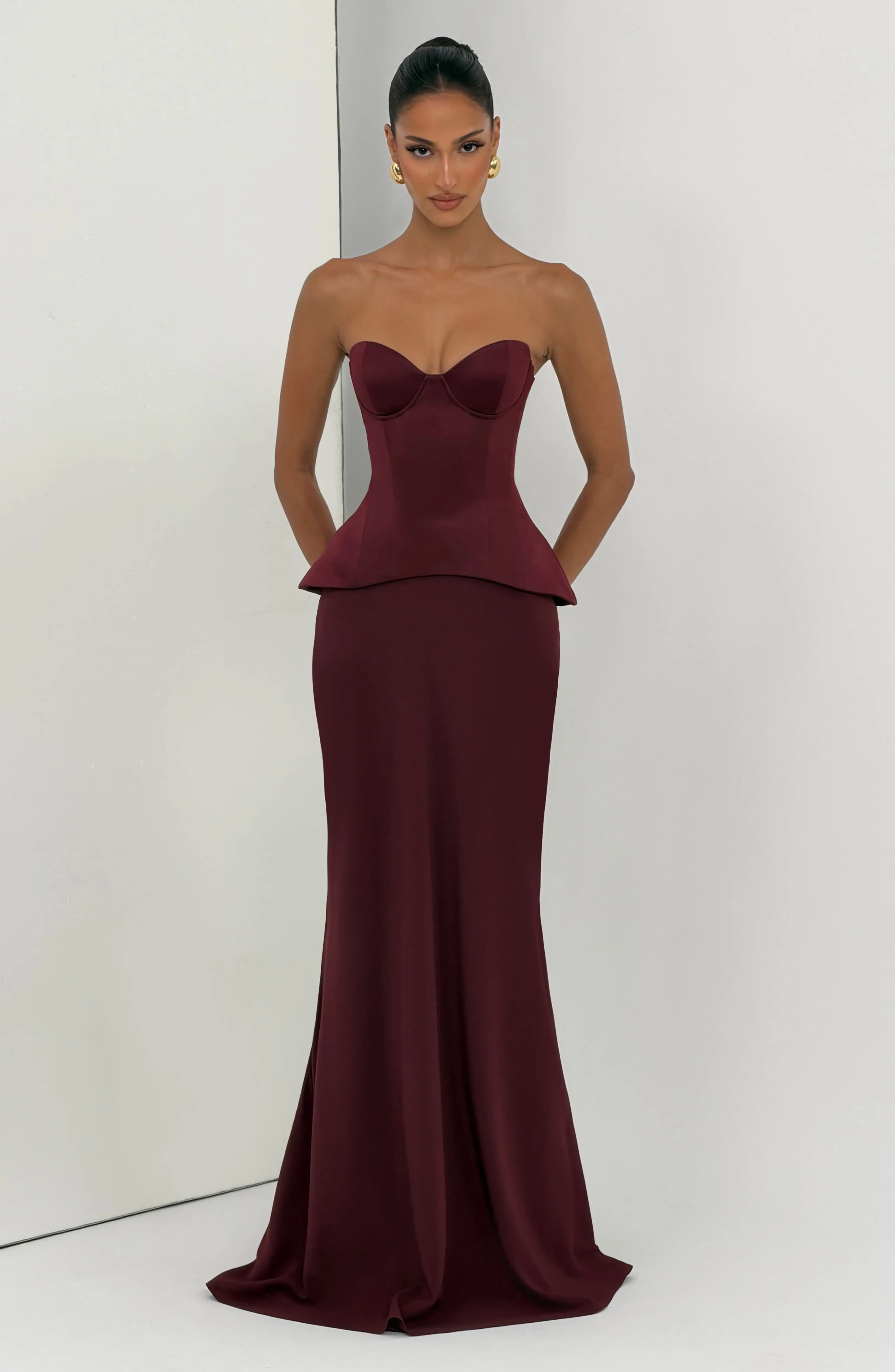 Kaia Maxi Skirt - Cherry Lacquer - Image 8