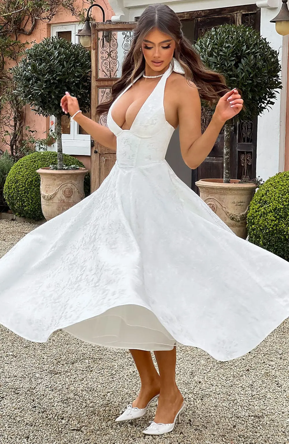 Effie Midi Dress - Ivory - Image 6