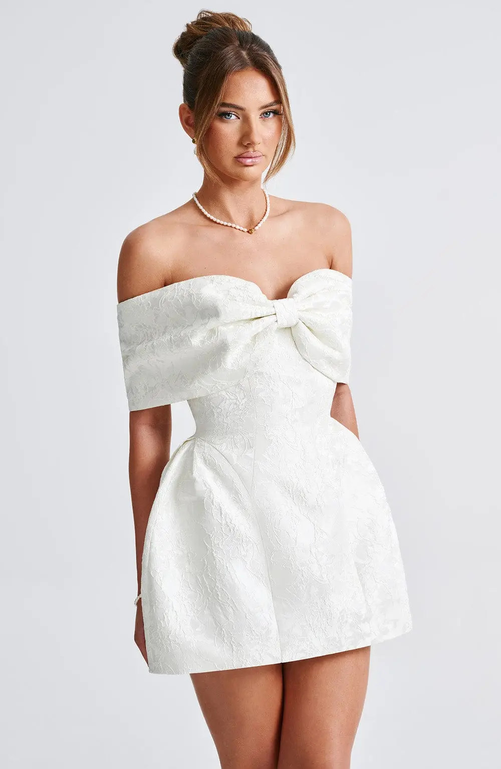 Raquel Mini Dress - Ivory - Image 8