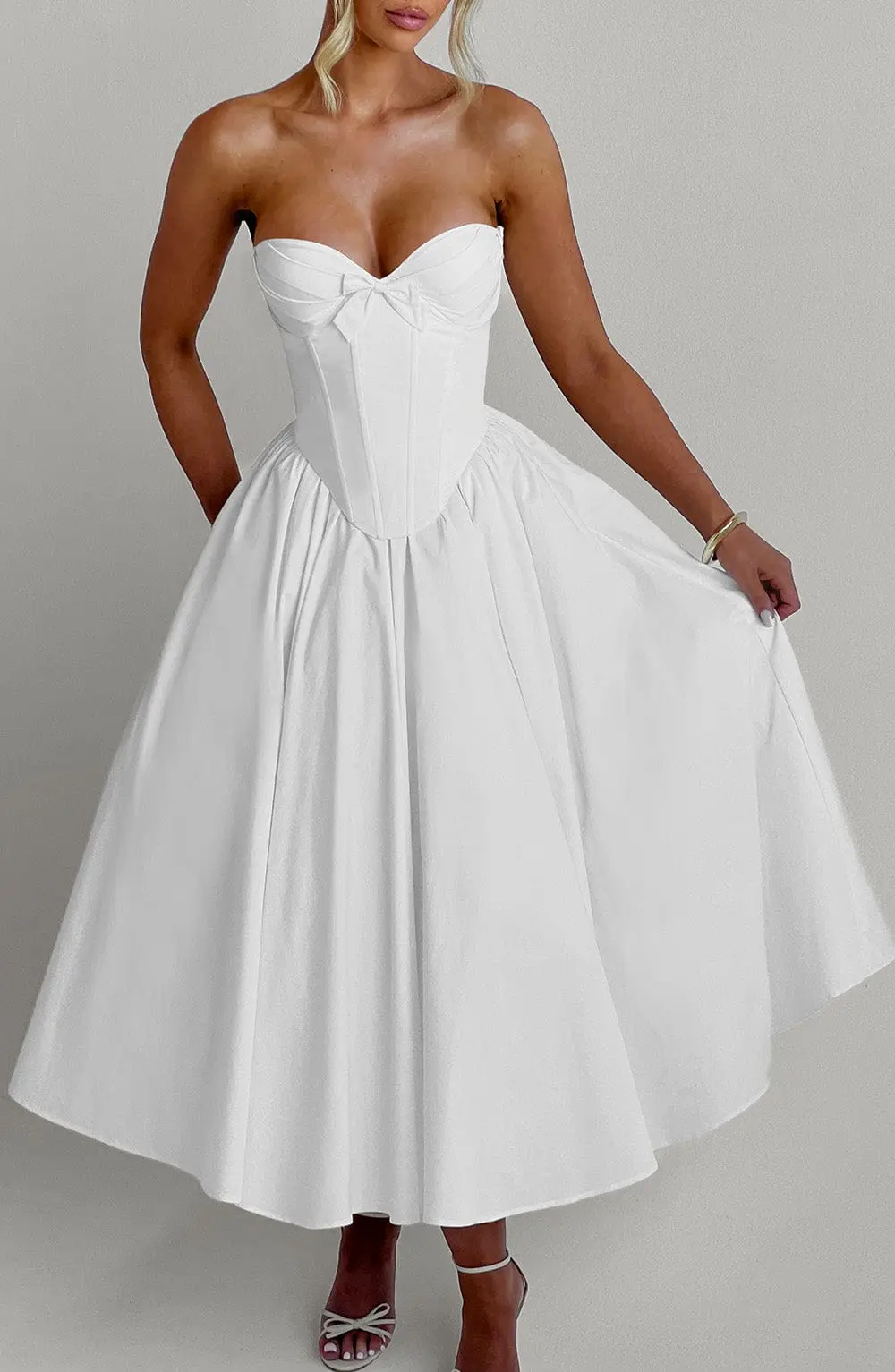 Prim Midi Dress - Ivory - Image 10