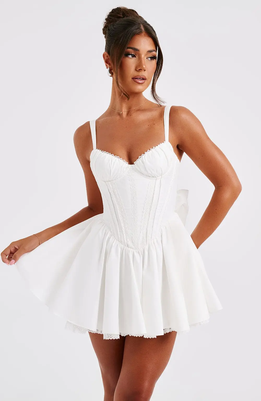 Josie Mini Dress - White - Image 10