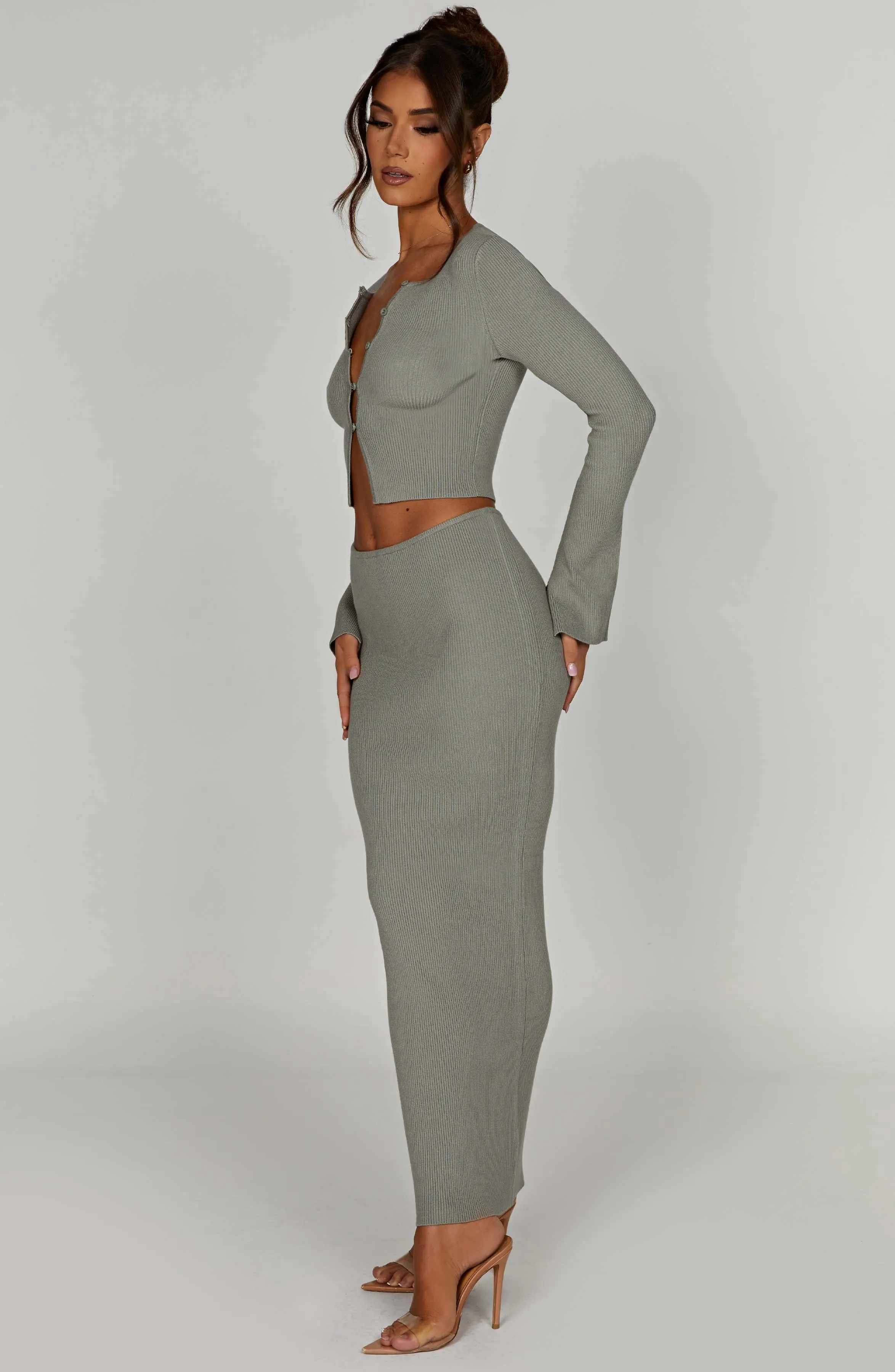 Elia Maxi Skirt - Khaki - Image 6